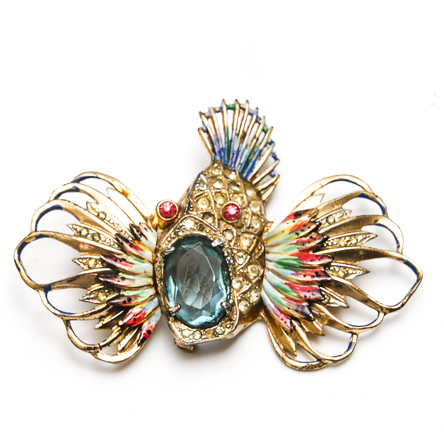 Vintage Sterling Coro-Craft Rock Fish Brooch