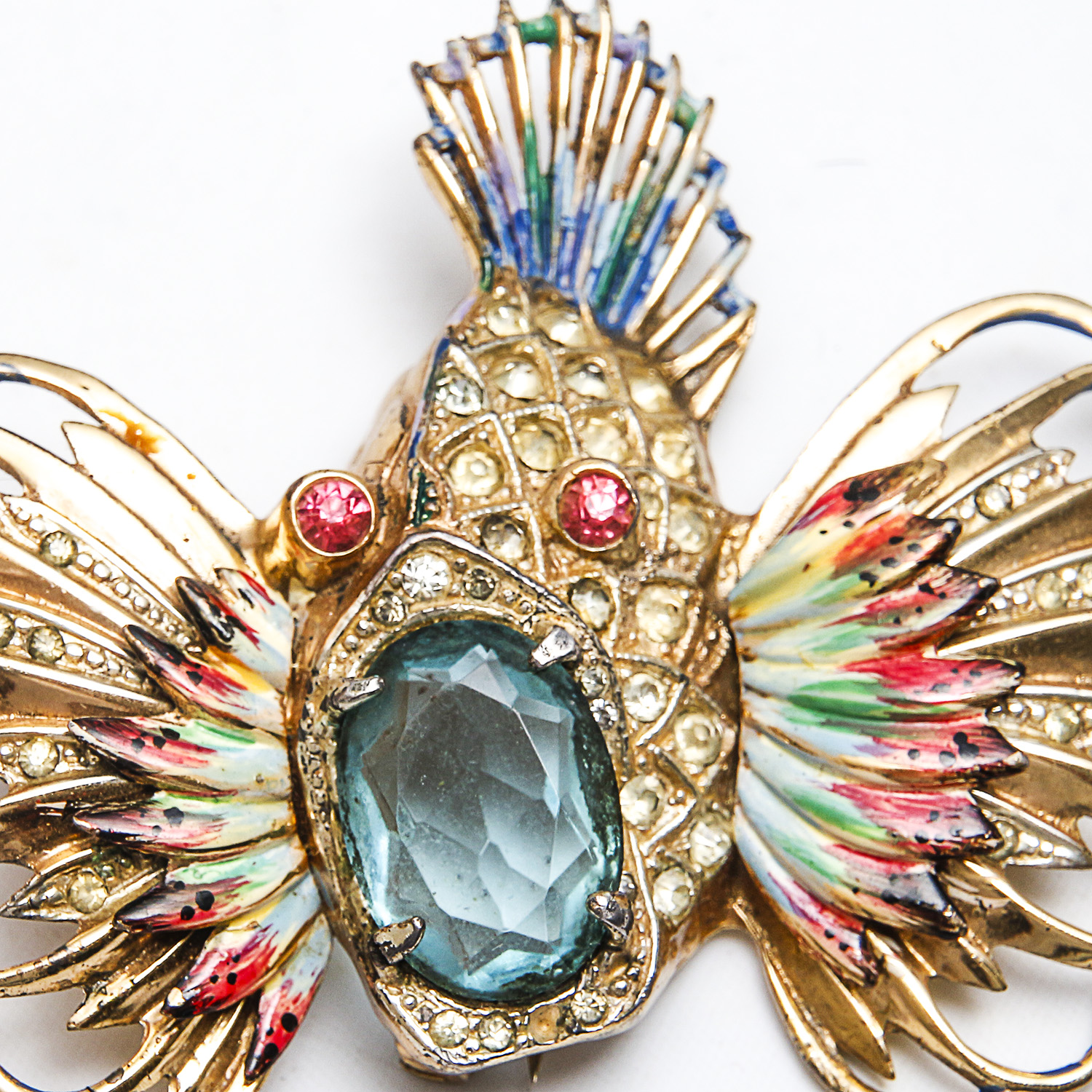 Vintage Sterling Coro-Craft Rock Fish Brooch