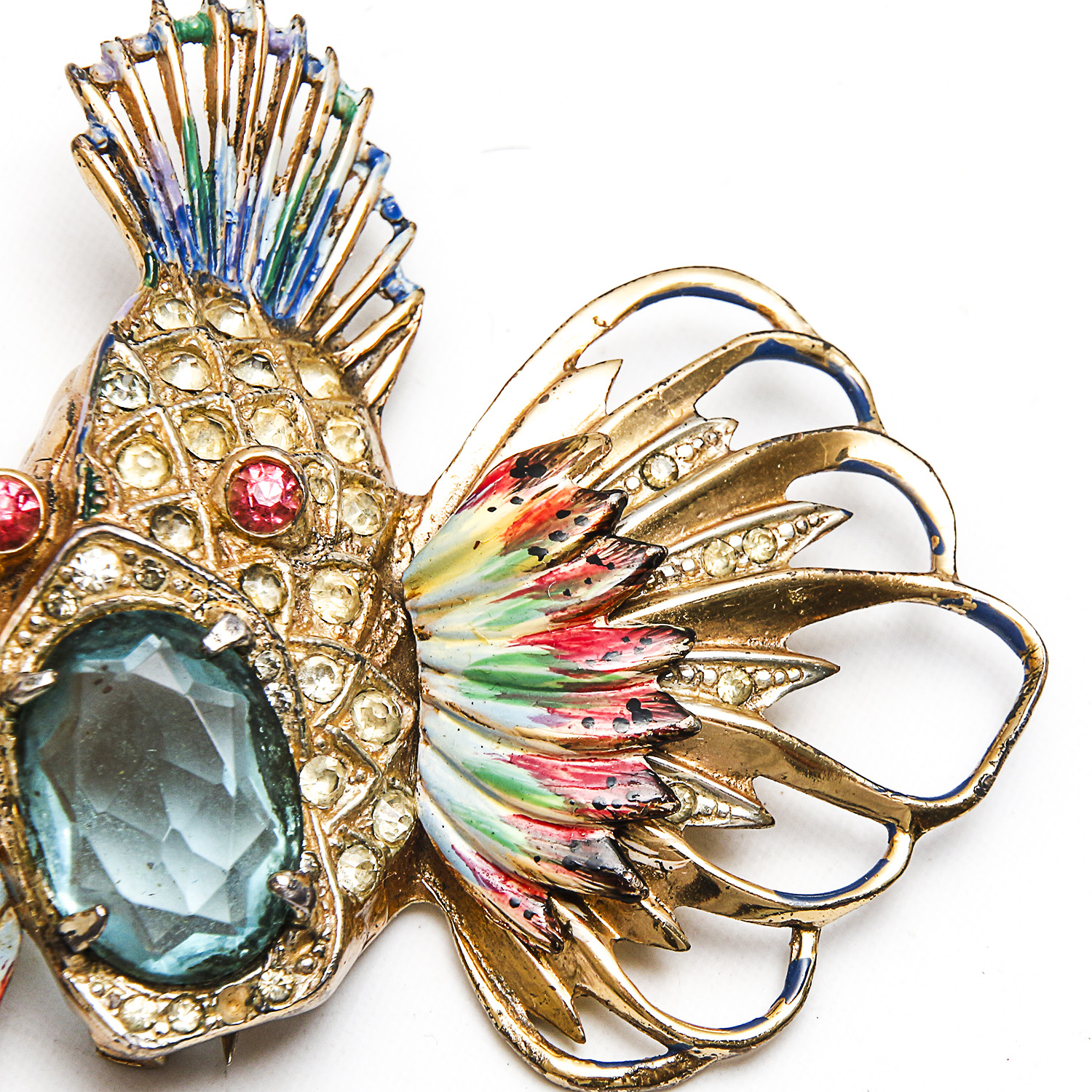 Vintage Sterling Coro-Craft Rock Fish Brooch