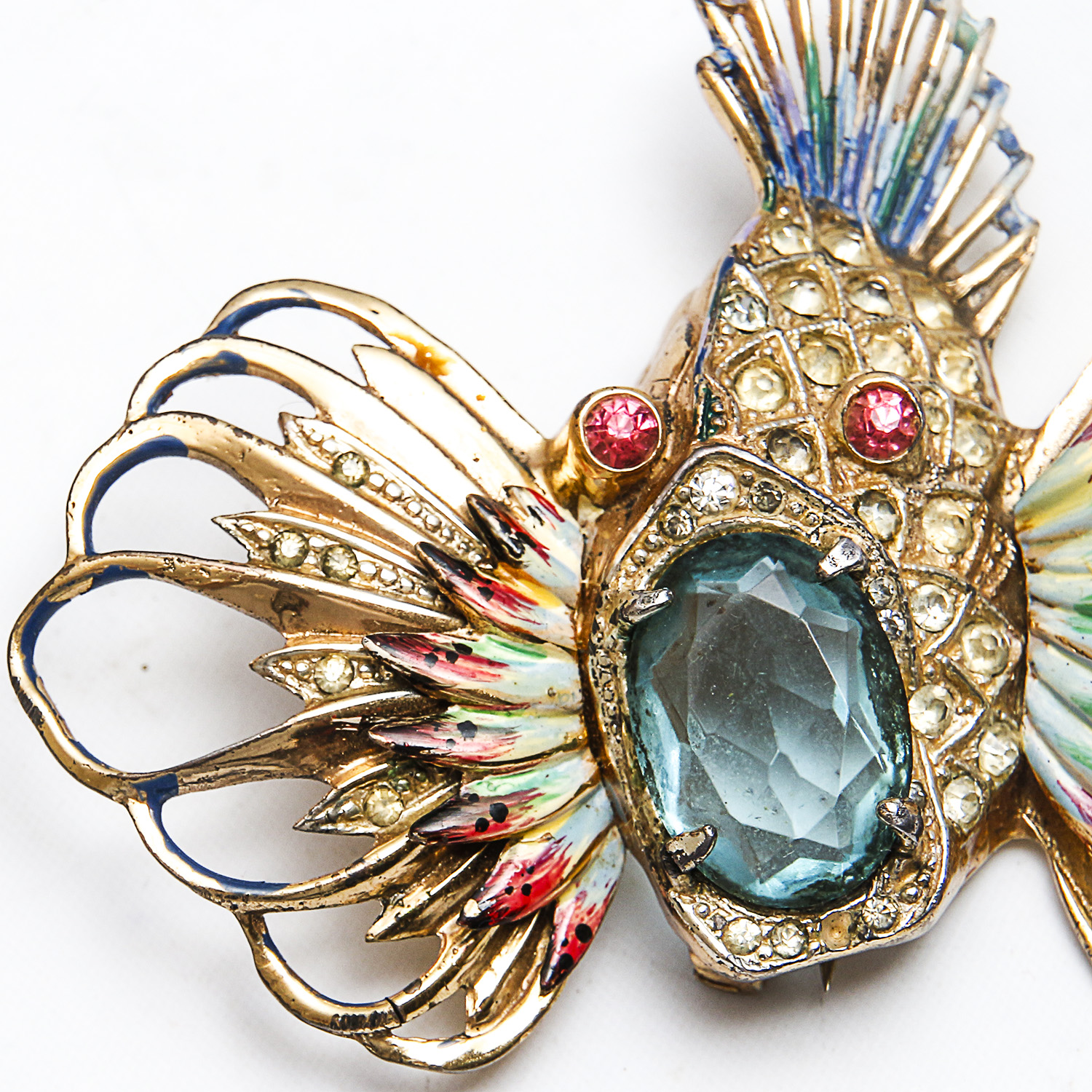 Vintage Sterling Coro-Craft Rock Fish Brooch