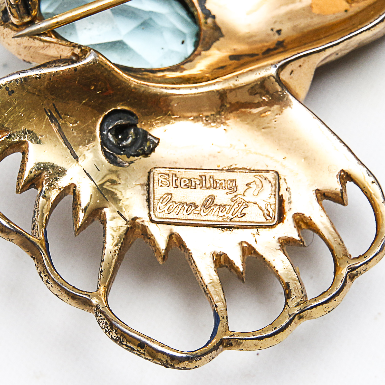 Vintage Sterling Coro-Craft Rock Fish Brooch