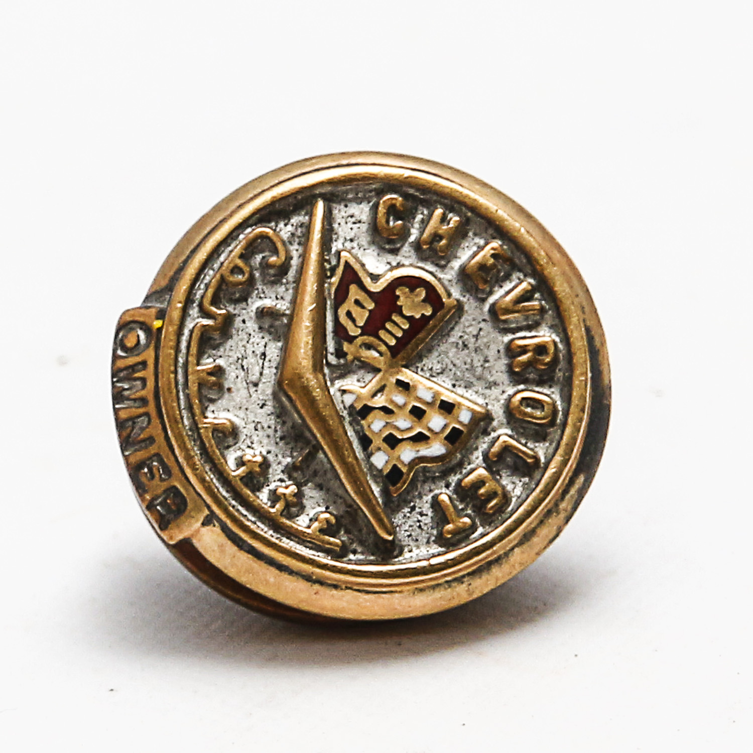 10K Gold and Enamel Chevrolet Corvette Owner Tie Tack