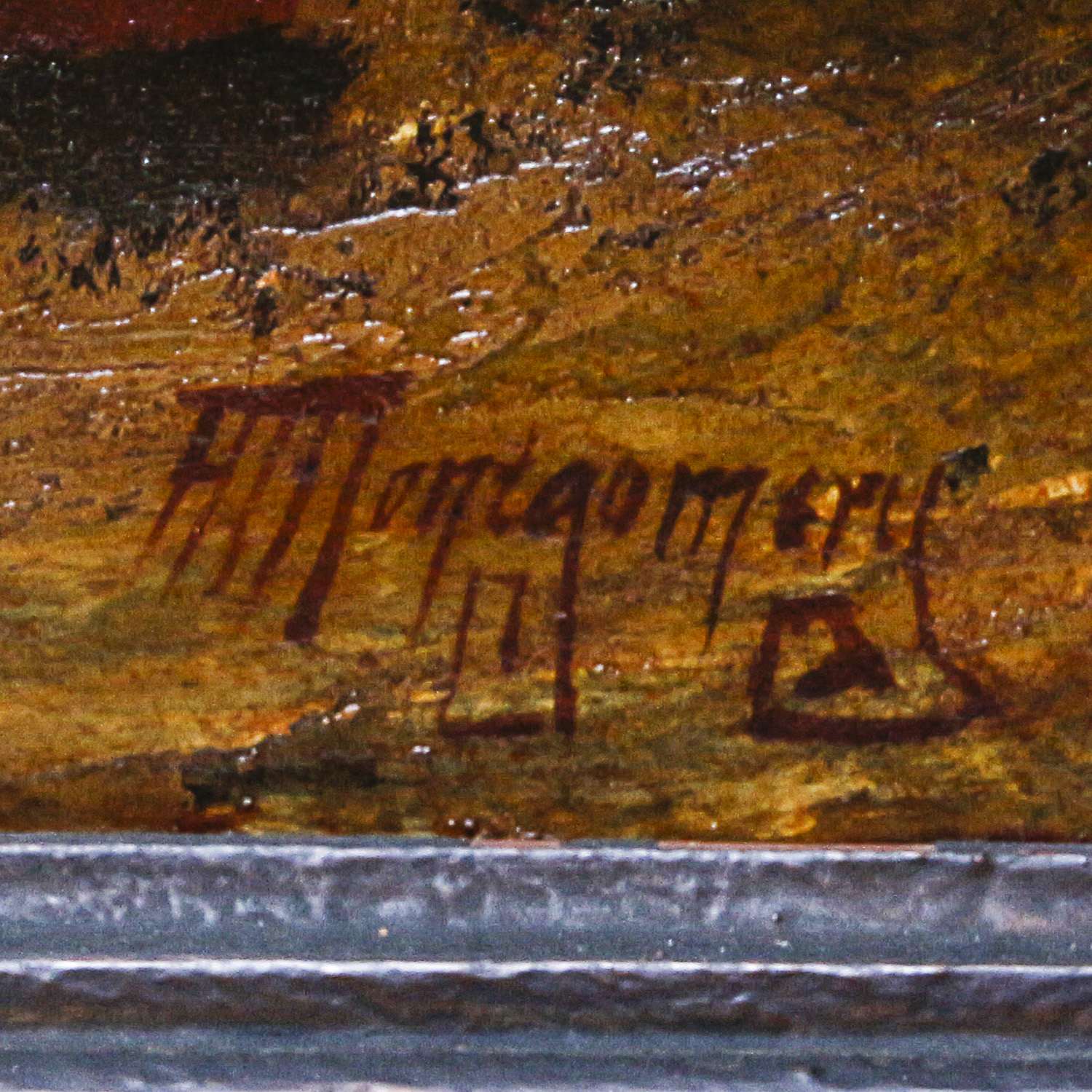 Alfred Montgomery Oil on Board "Barrel and Spilled Corn"