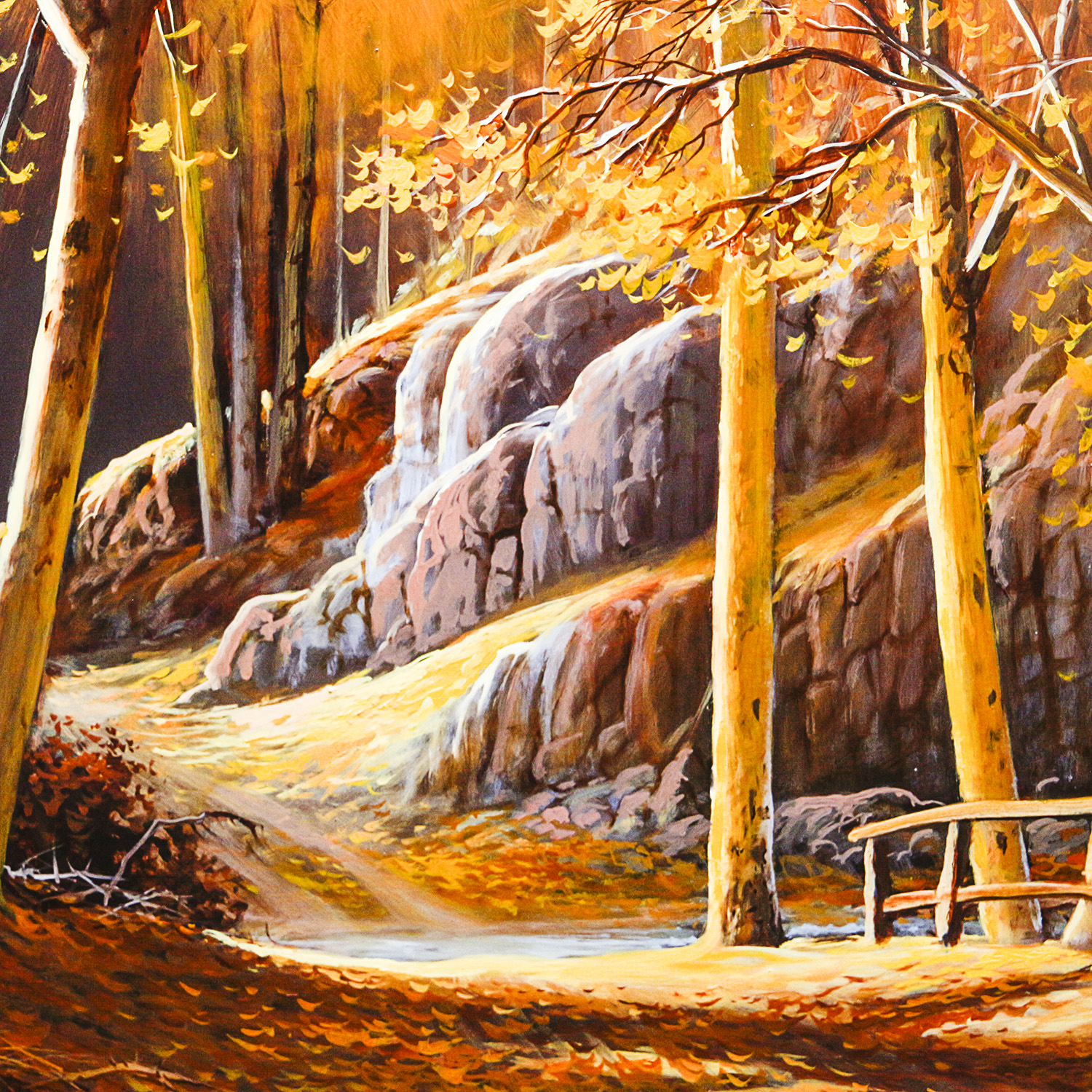 Bill Shaddix Oil on Board "Sycamore Crossing"