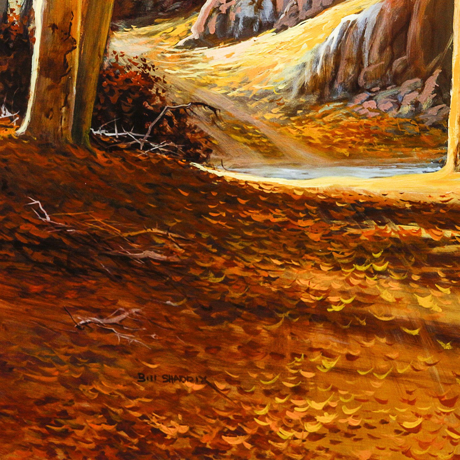 Bill Shaddix Oil on Board "Sycamore Crossing"