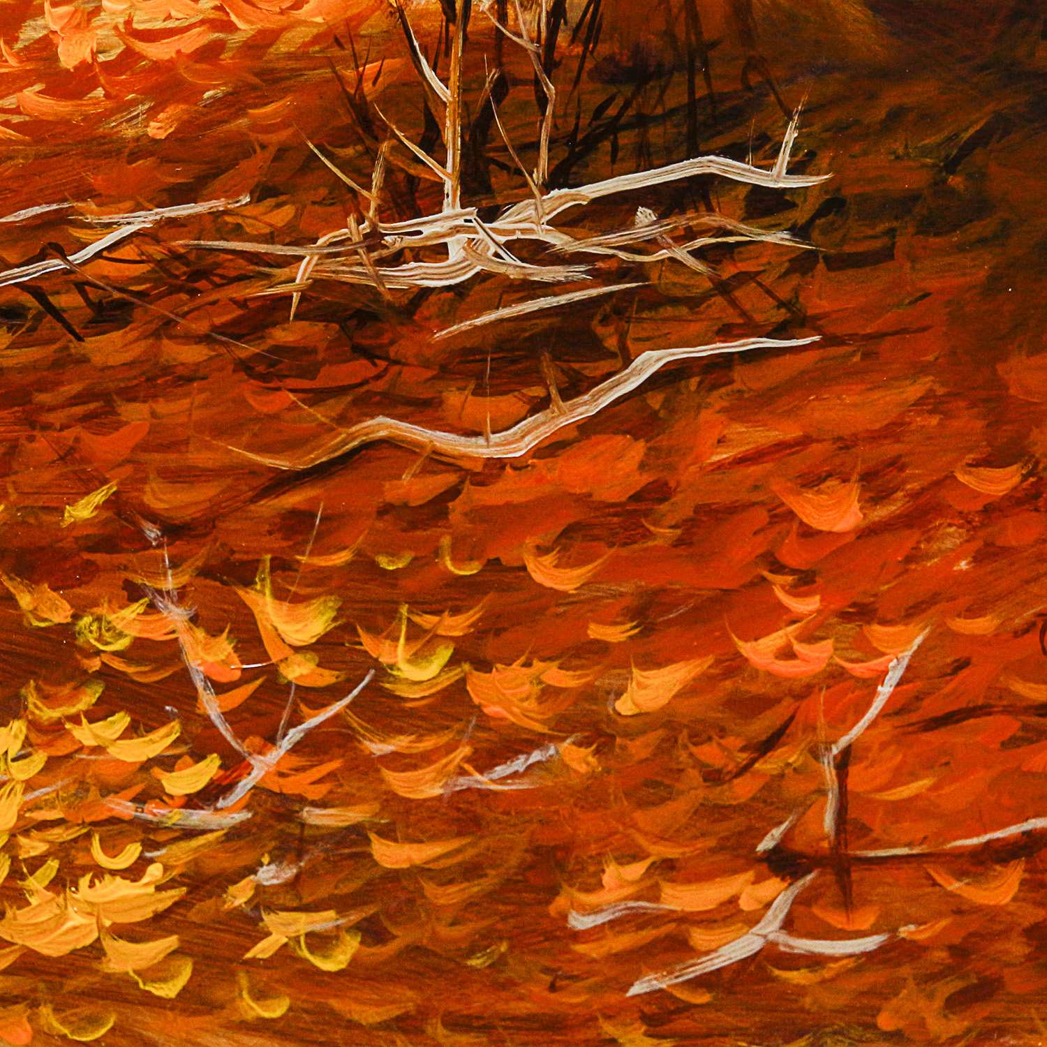 Bill Shaddix Oil on Board "Sycamore Crossing"