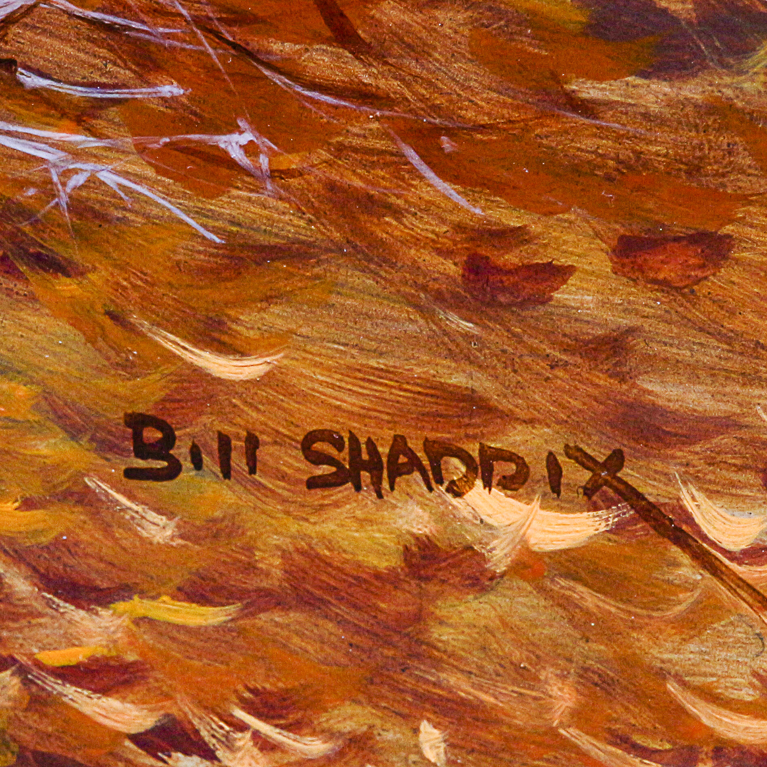 Bill Shaddix Oil on Board "Sycamore Crossing"