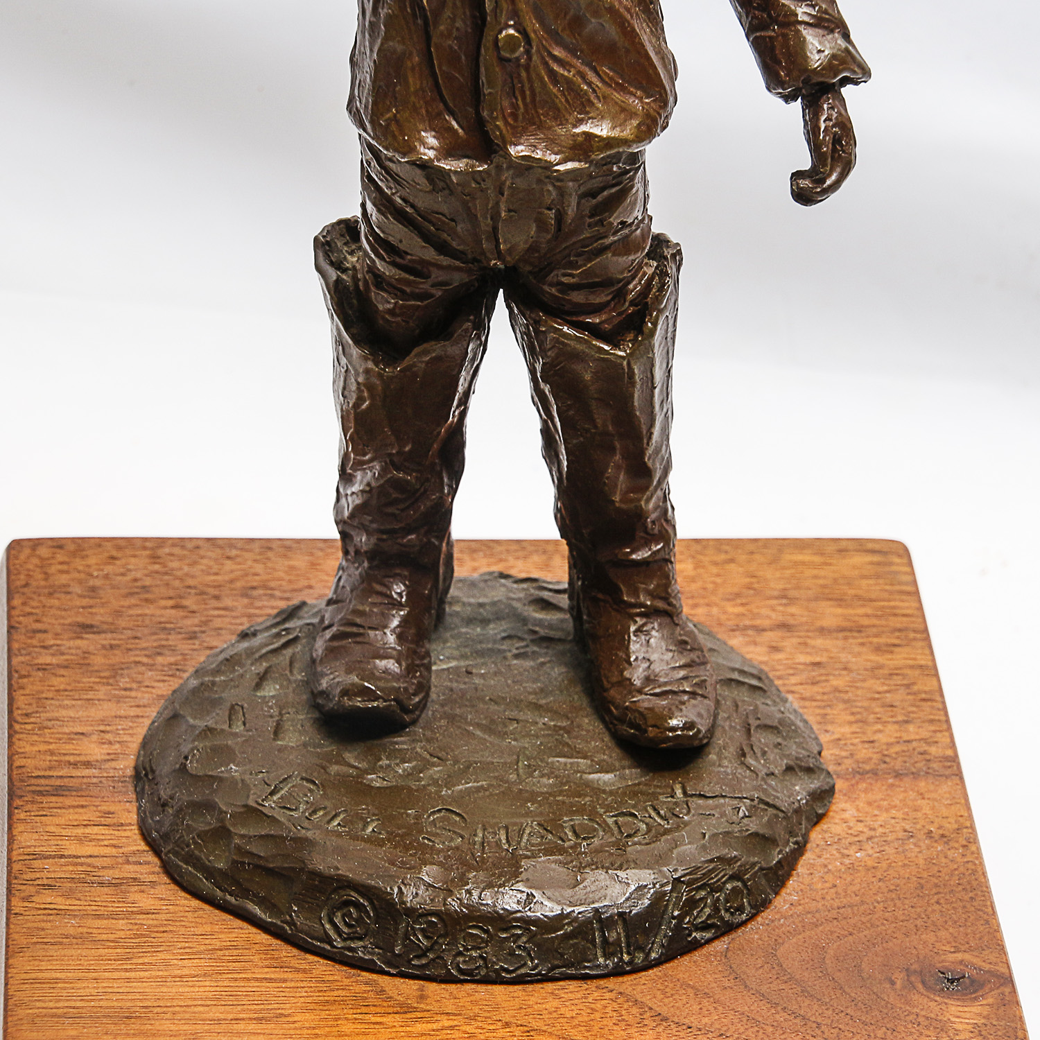 Bill Shaddix 1983 Western Bronze Sculpture of a Boy