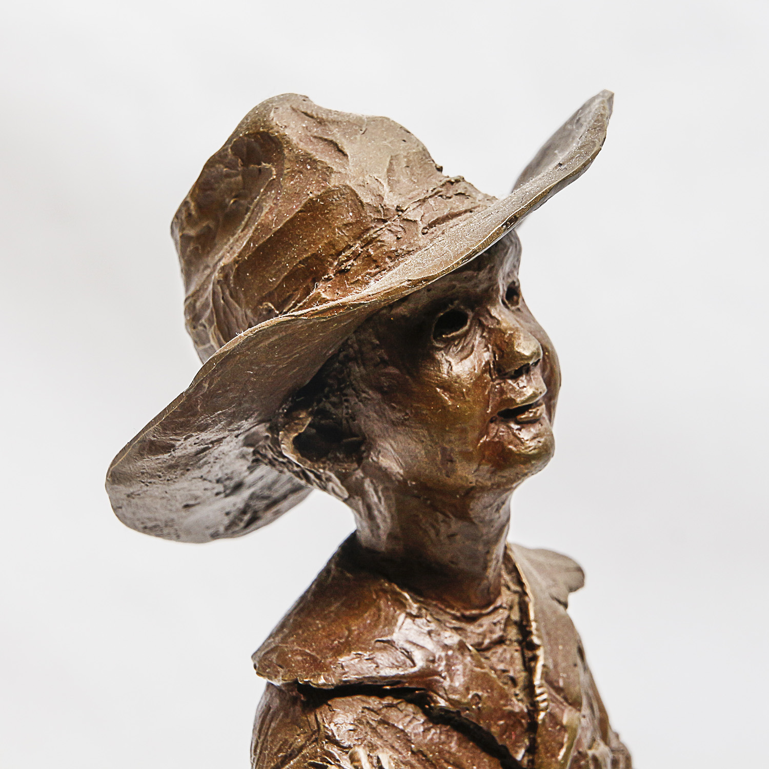 Bill Shaddix 1983 Western Bronze Sculpture of a Boy