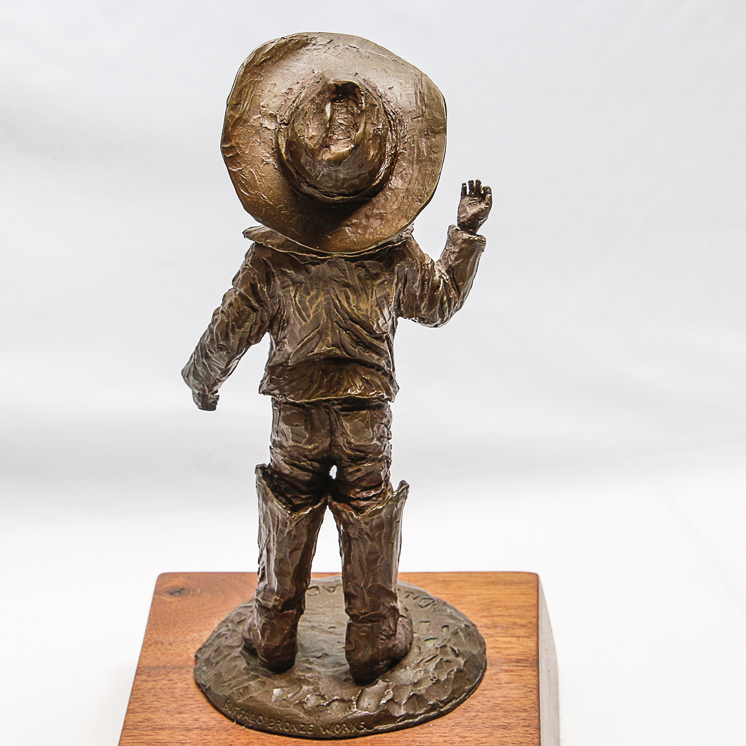 Bill Shaddix 1983 Western Bronze Sculpture of a Boy