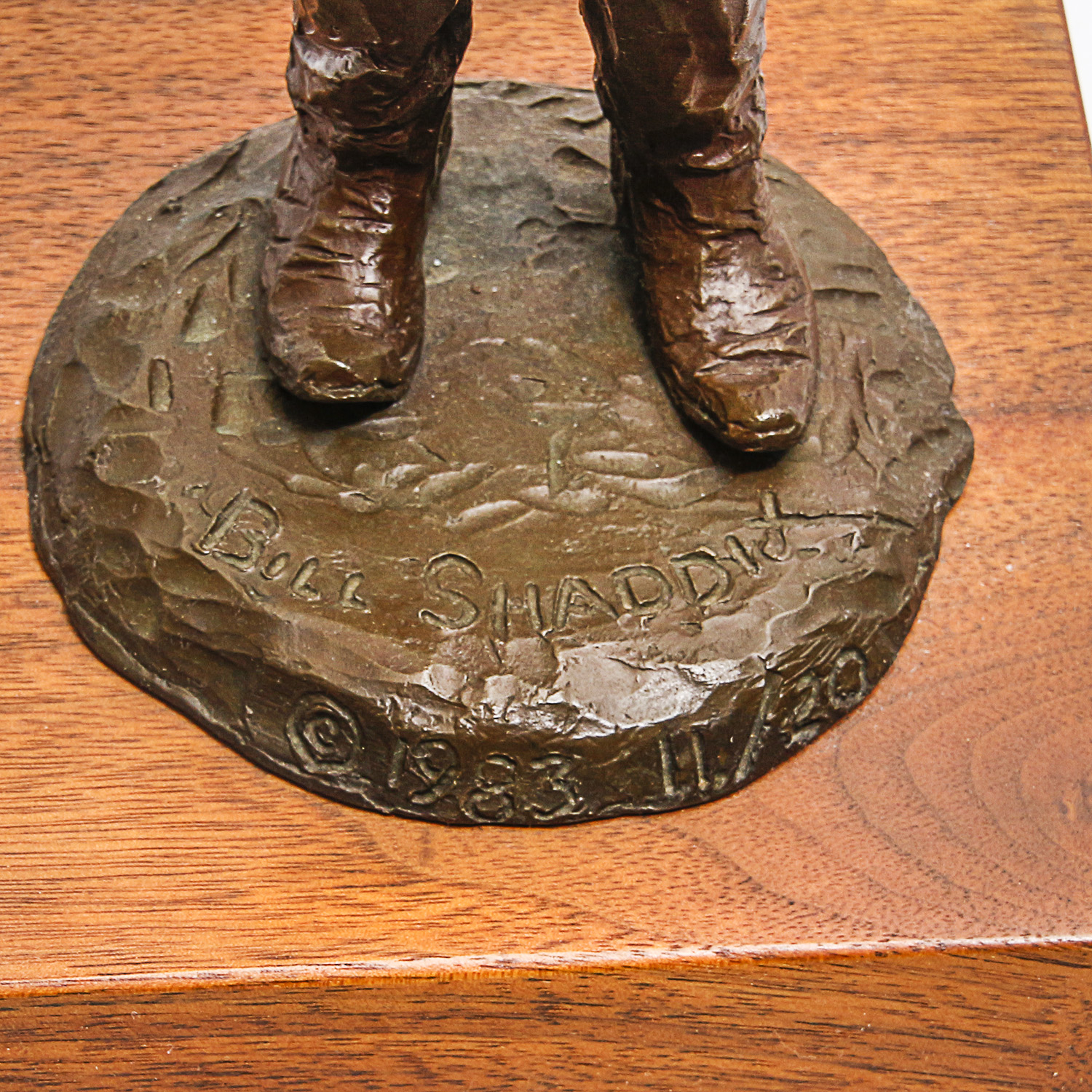 Bill Shaddix 1983 Western Bronze Sculpture of a Boy
