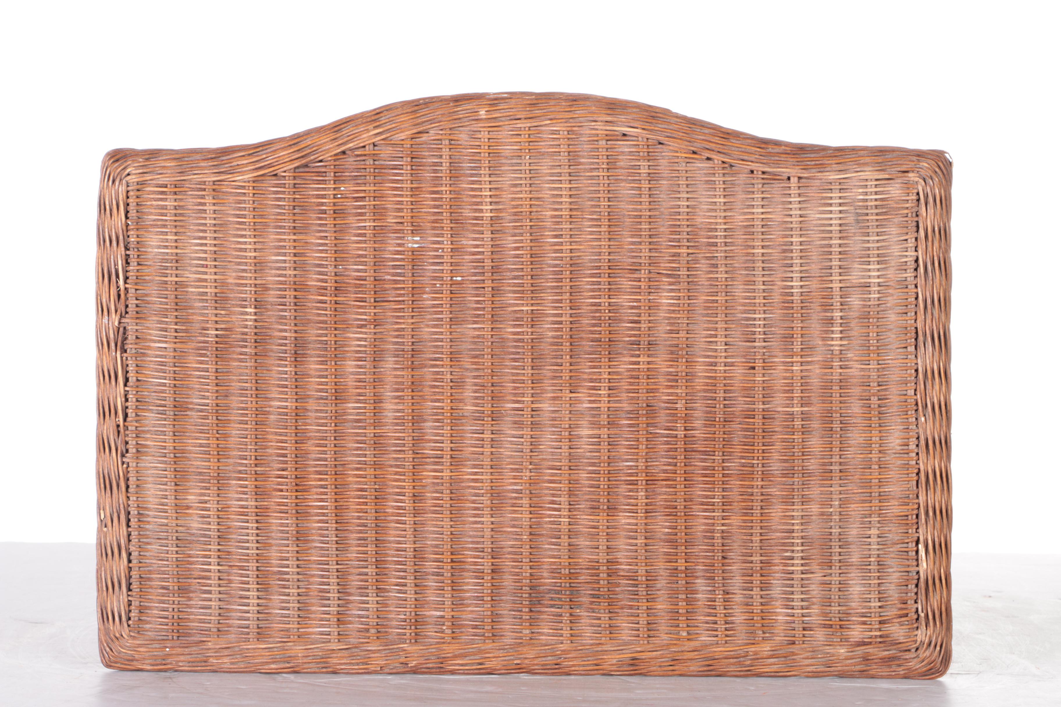 Wood and Wicker Nesting Tables