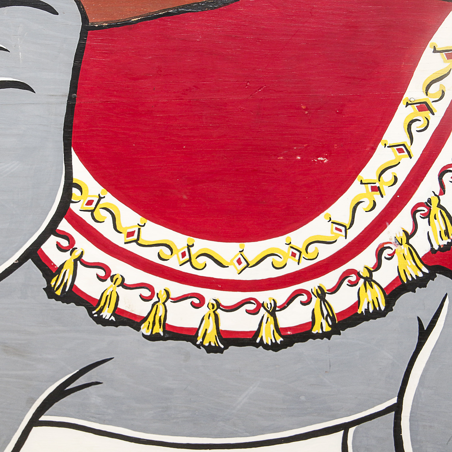 Vintage Wooden Circus Elephant Toy Trunk