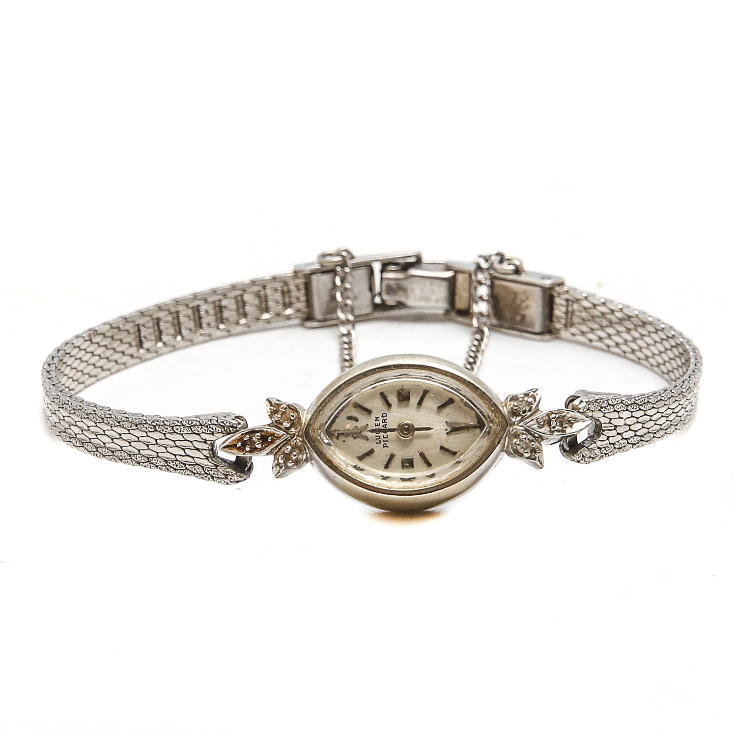 Vintage 14K White Gold Lucien Piccard Watch