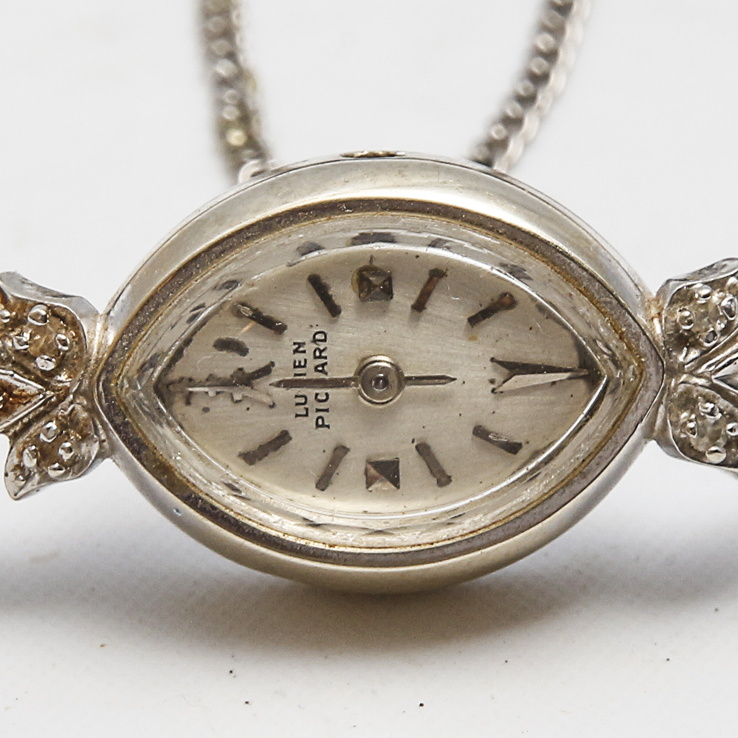 Vintage 14K White Gold Lucien Piccard Watch