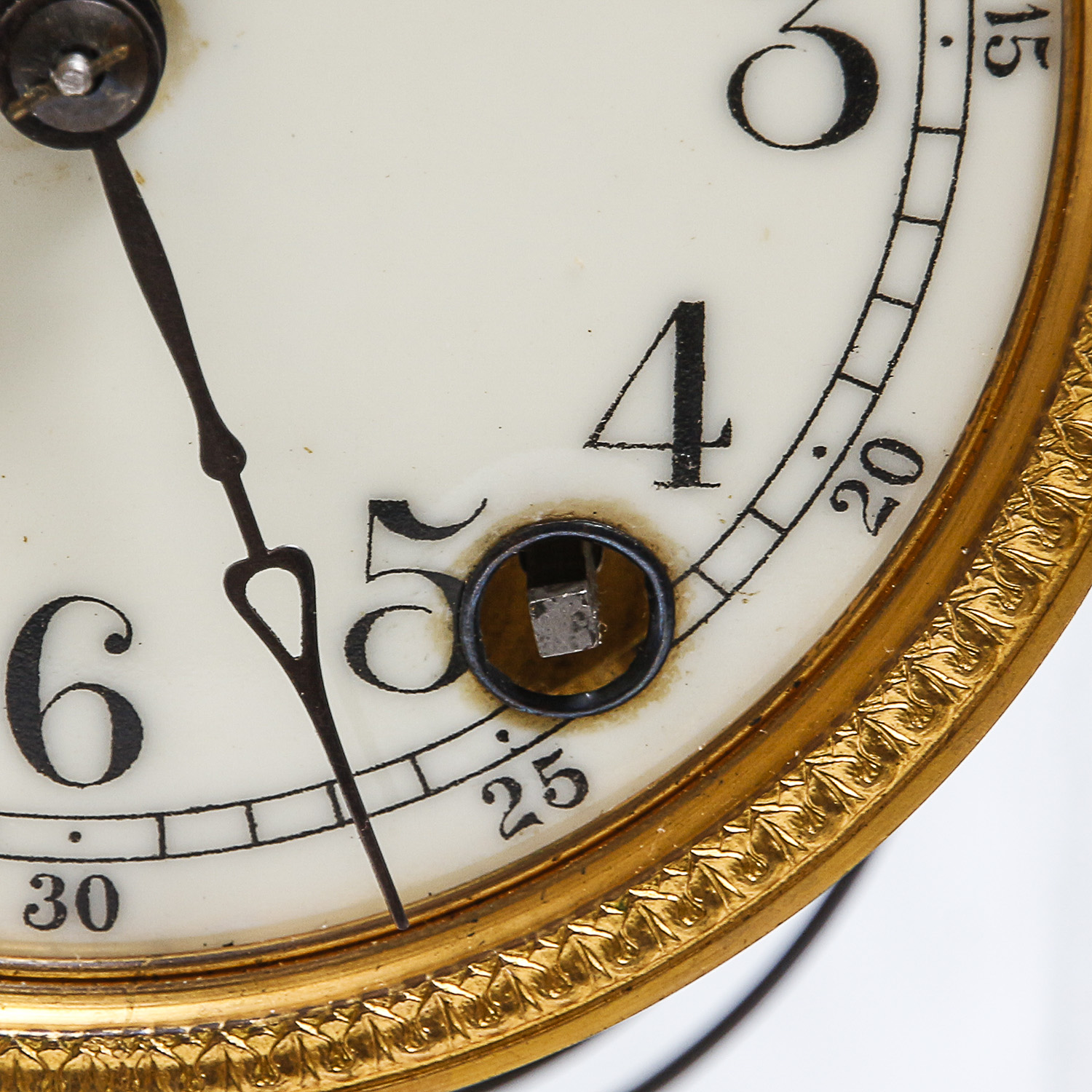 Vintage Glass Encased Brass Seth Thomas Mantel Clock