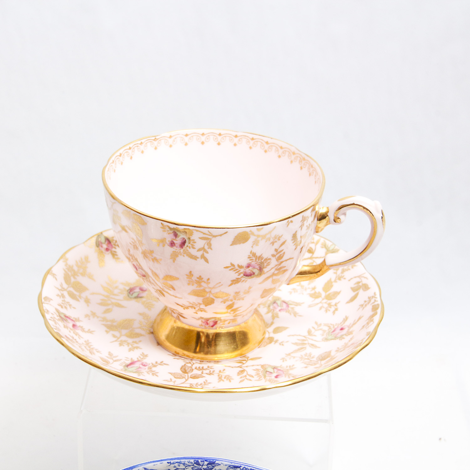 Collection of Porcelain Teacups and Saucer Pairs