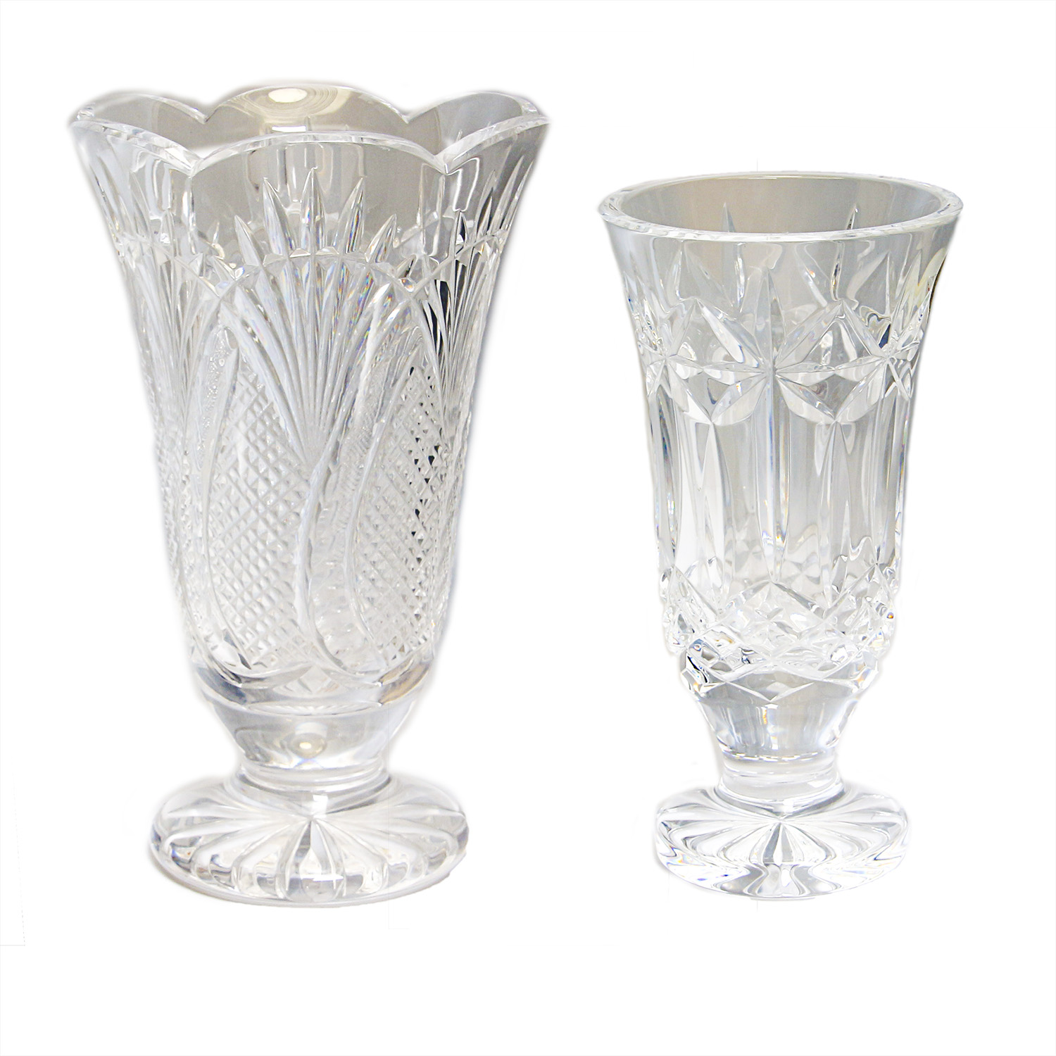 Waterford Crystal "Seahorse" and "Balmoral" Vases