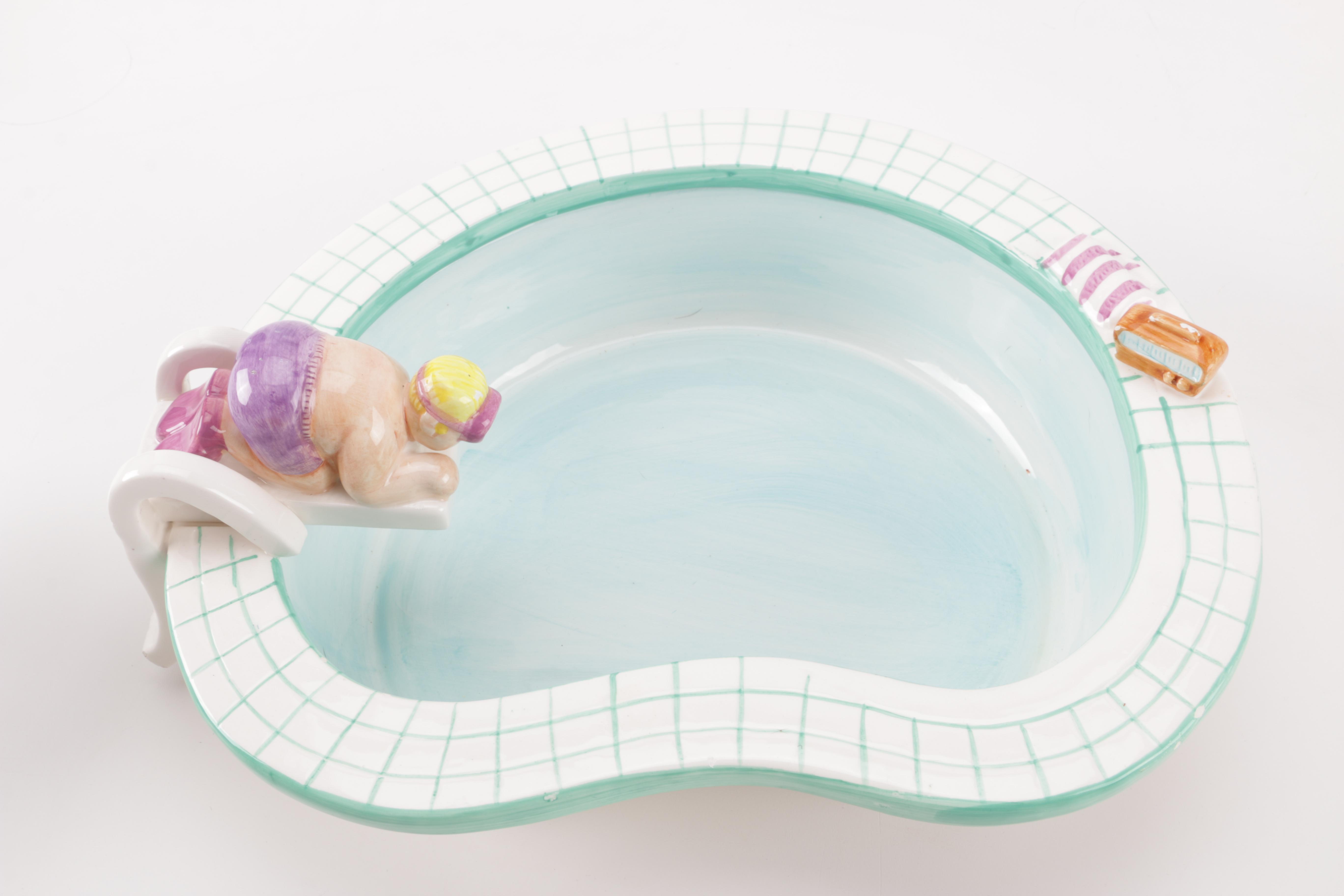 Lotus Swimming Pool Theme Chip and Dip Serveware