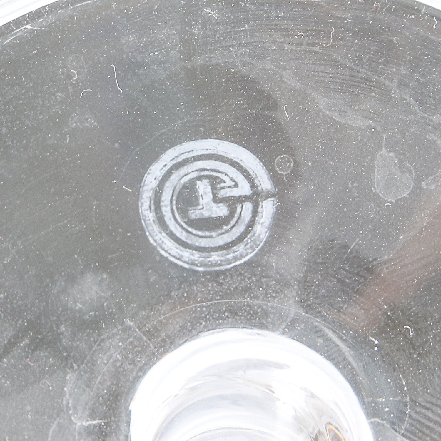 Pair of St. Louis Cased Wine Glasses From The S.S. France