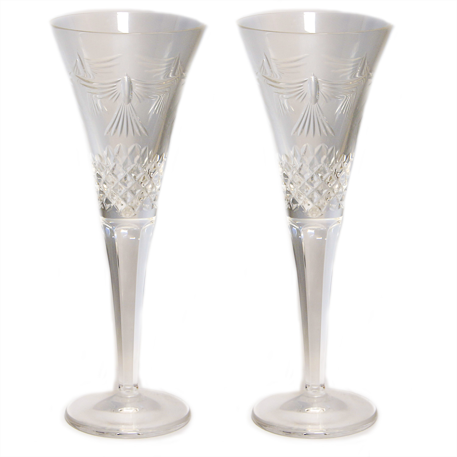 Waterford Crystal "Millenium Series: Peace" Toasting Flutes