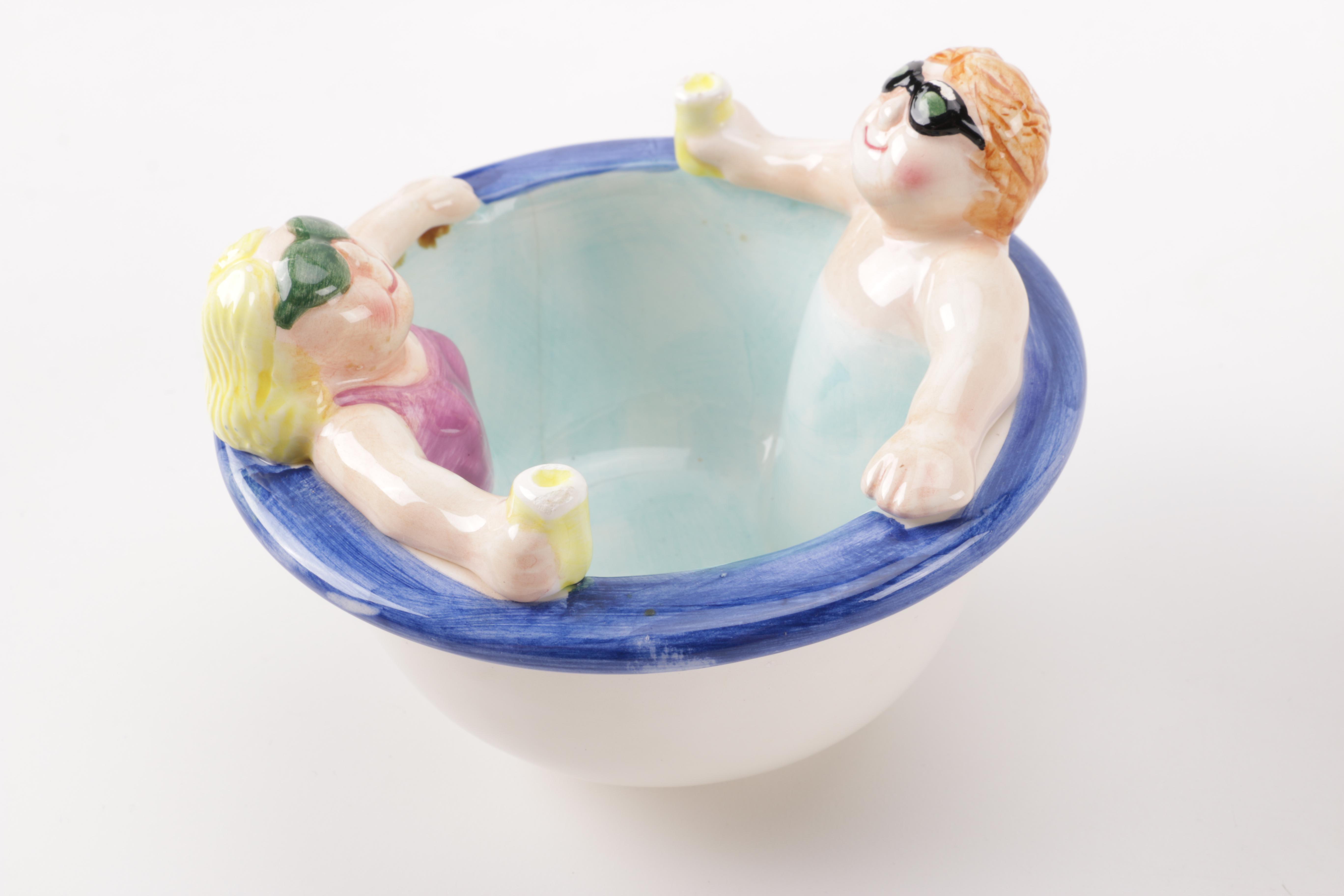 Lotus Swimming Pool Theme Chip and Dip Serveware