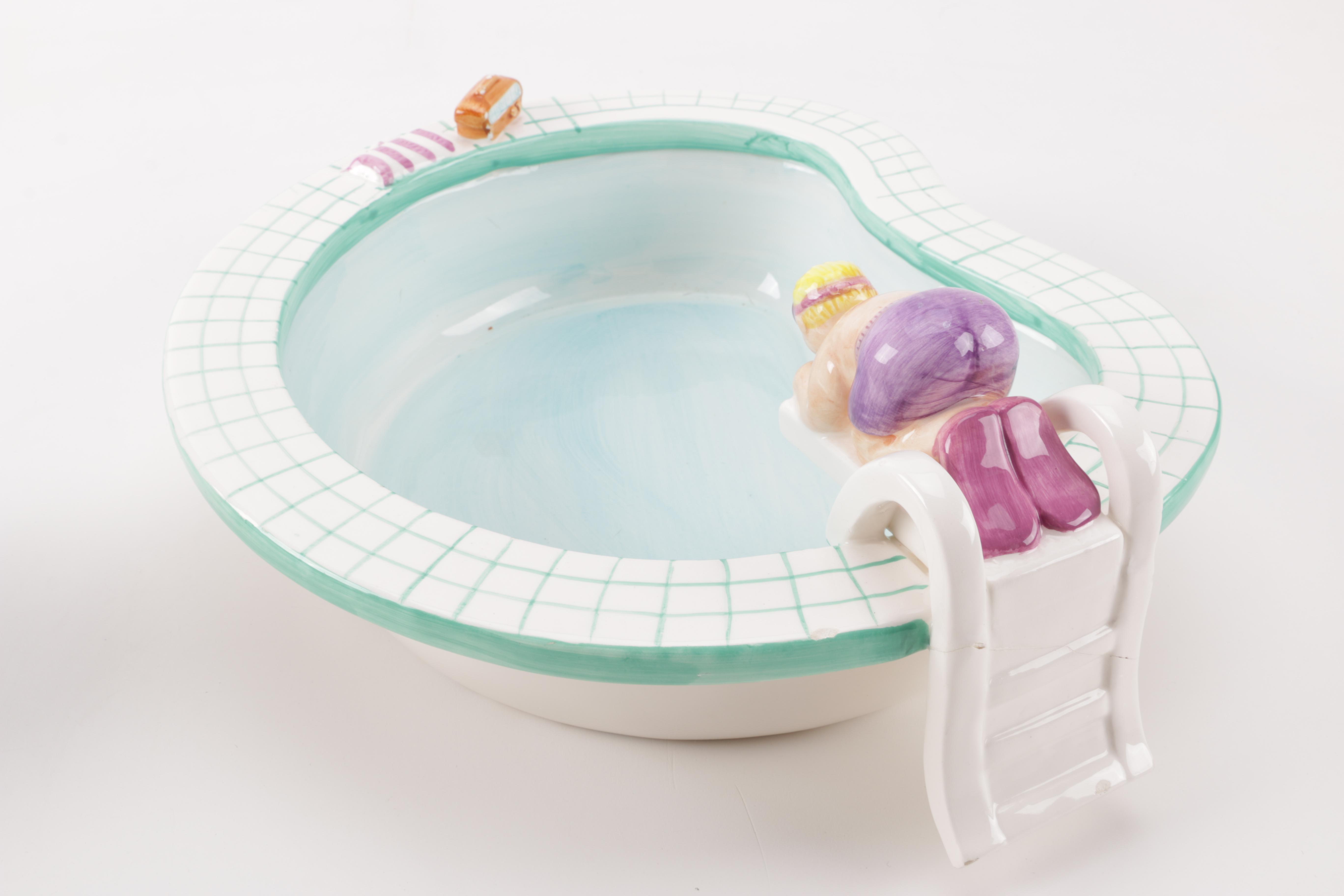 Lotus Swimming Pool Theme Chip and Dip Serveware