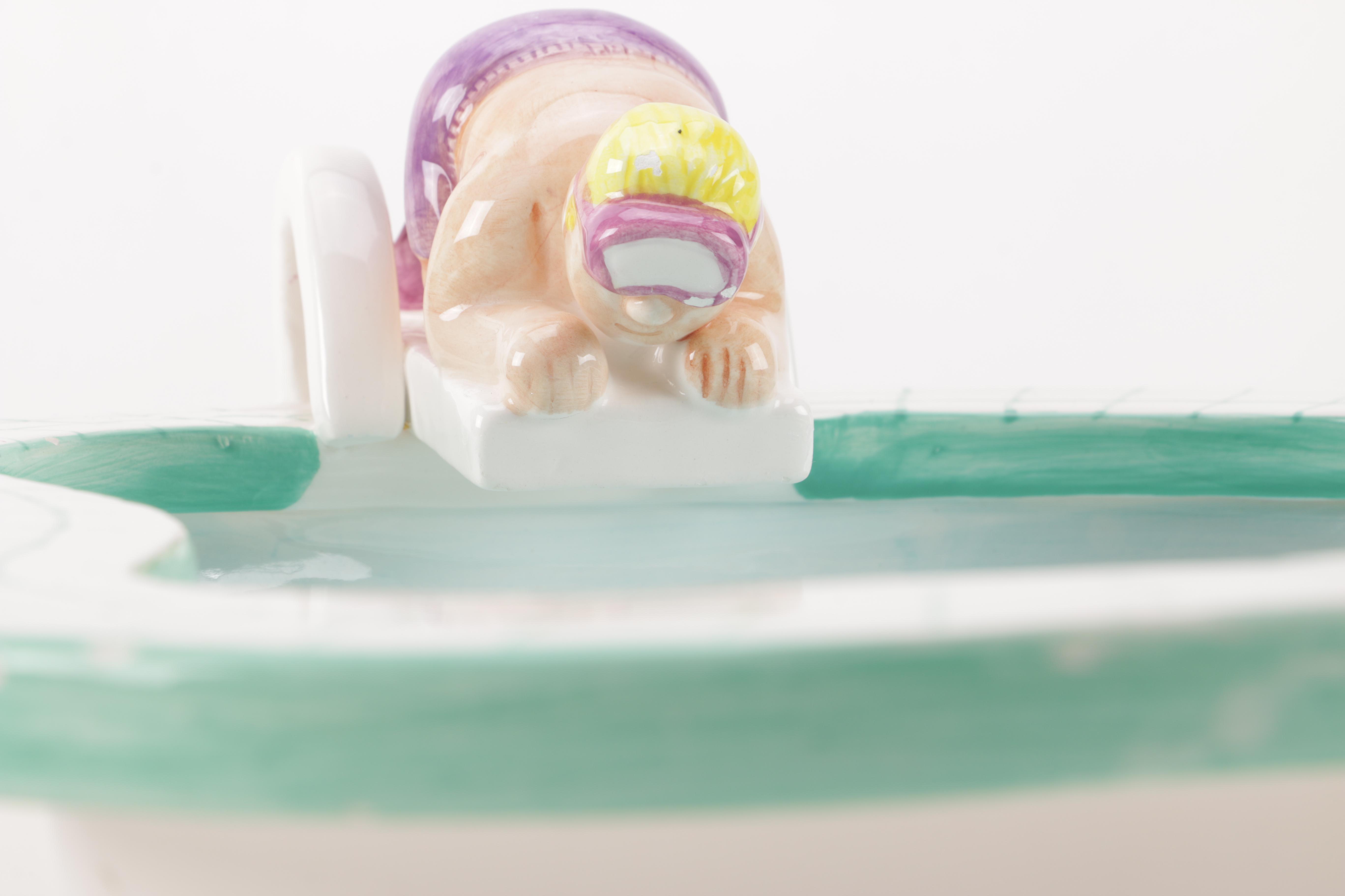 Lotus Swimming Pool Theme Chip and Dip Serveware