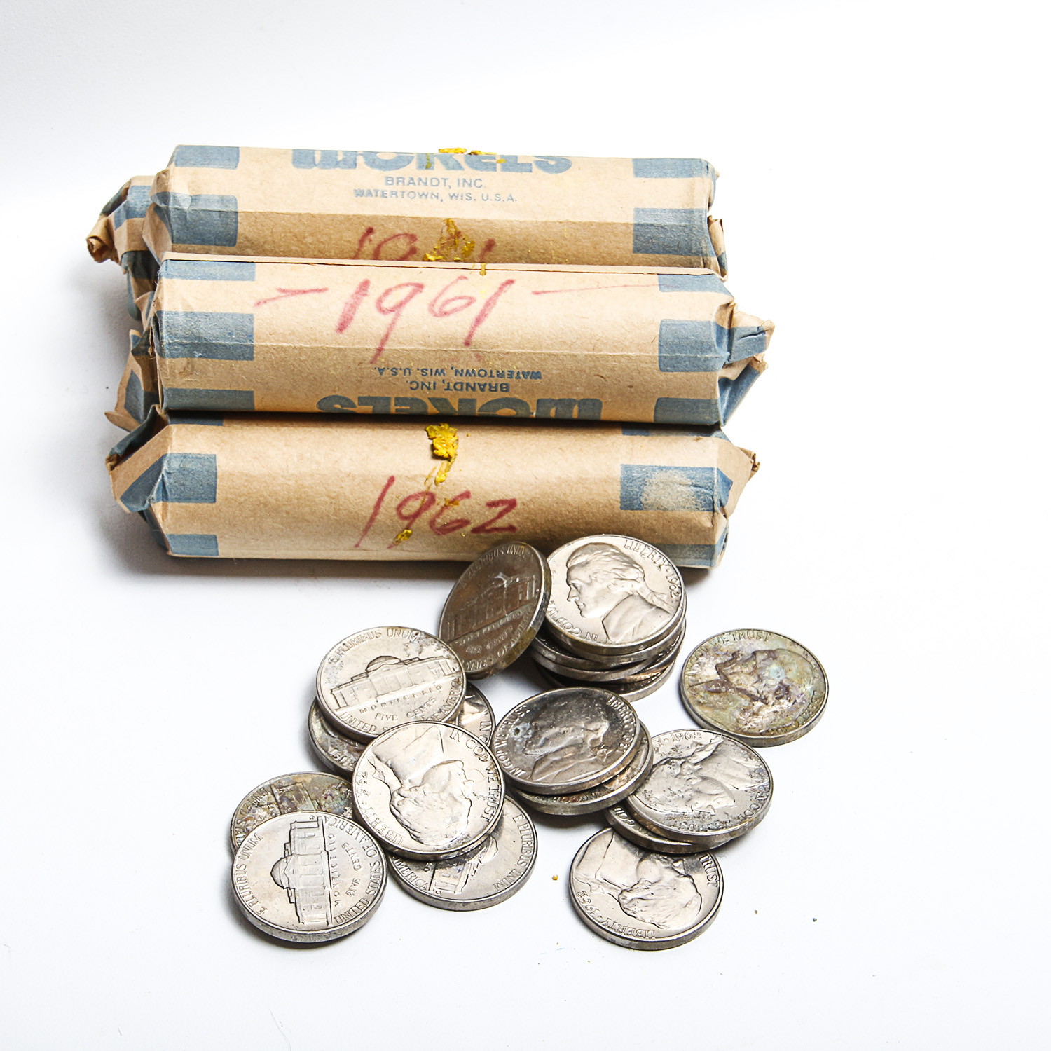 Collection of 1960s Pennies, Nickels and Dimes