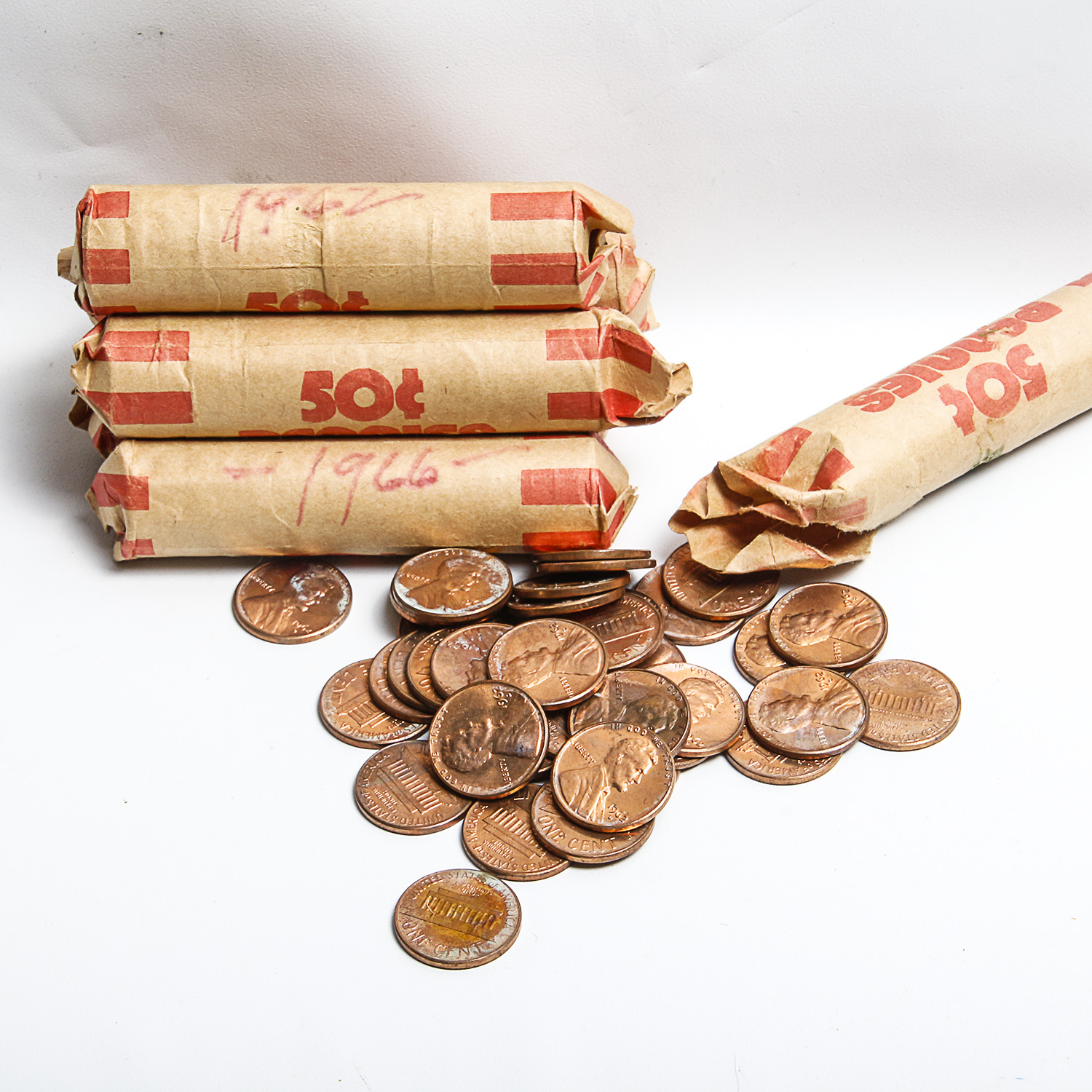 Collection of 1960s Pennies, Nickels and Dimes