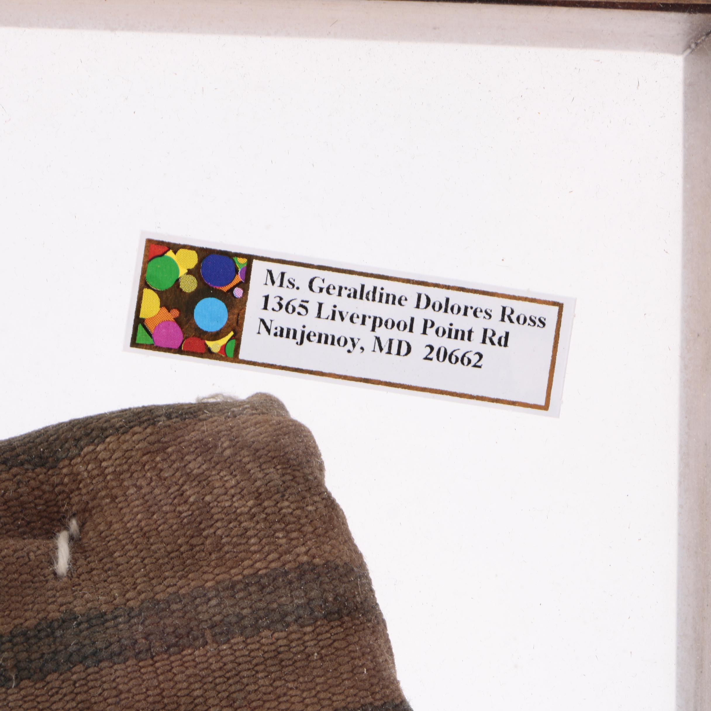 Framed Burlap Dolls and Pottery Fragments