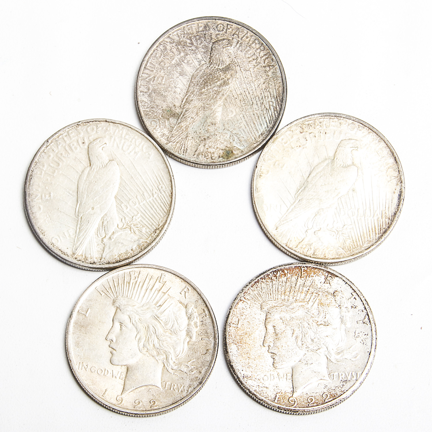 1922 Silver Peace Dollars