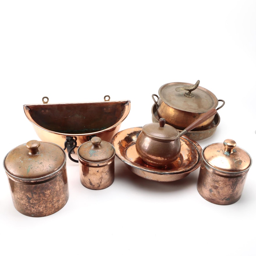 Assortment of Copper Kitchenware