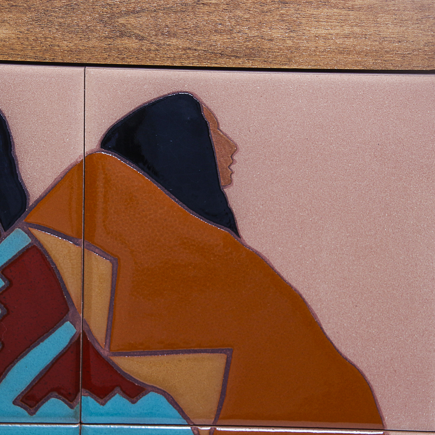 Dolona Roberts Original Handpainted Tile Art "Desert Blankets"