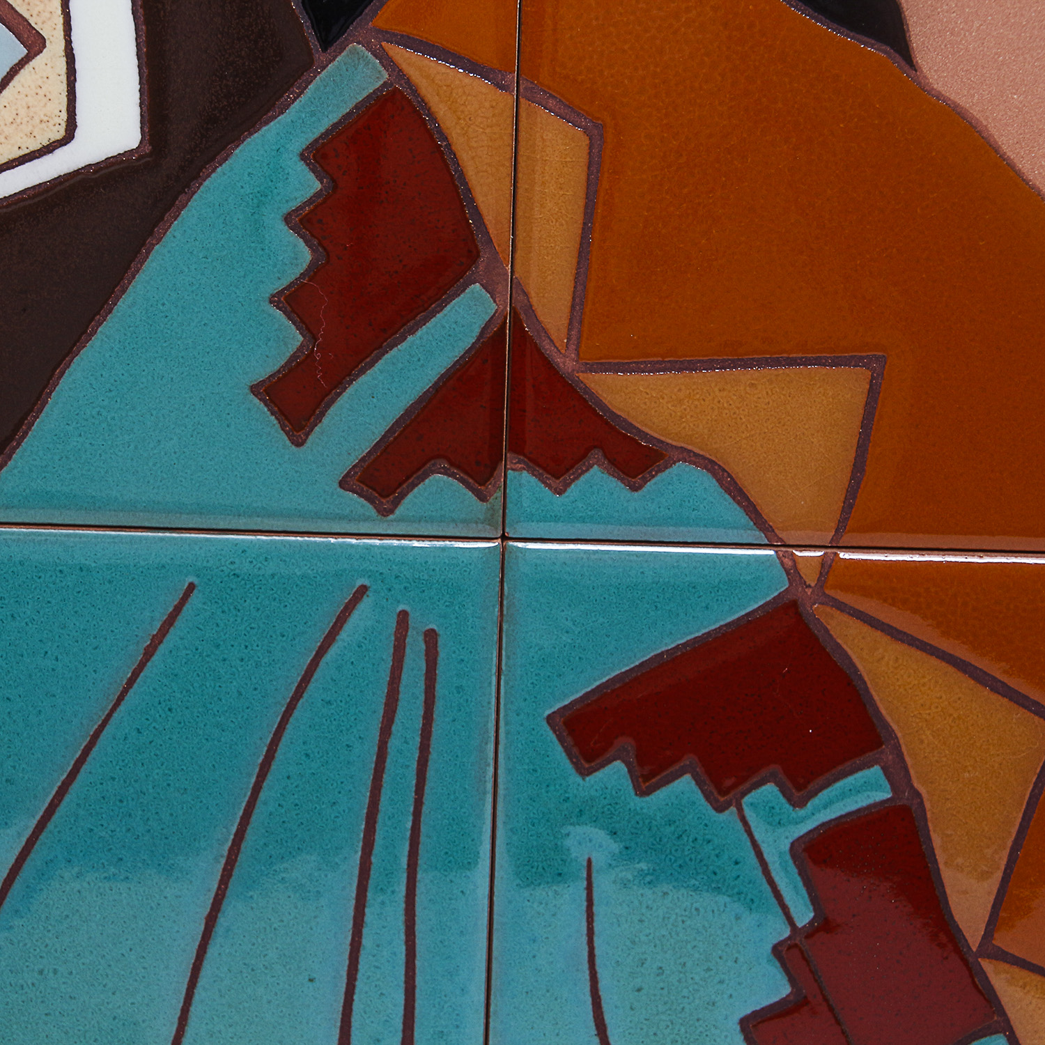 Dolona Roberts Original Handpainted Tile Art "Desert Blankets"