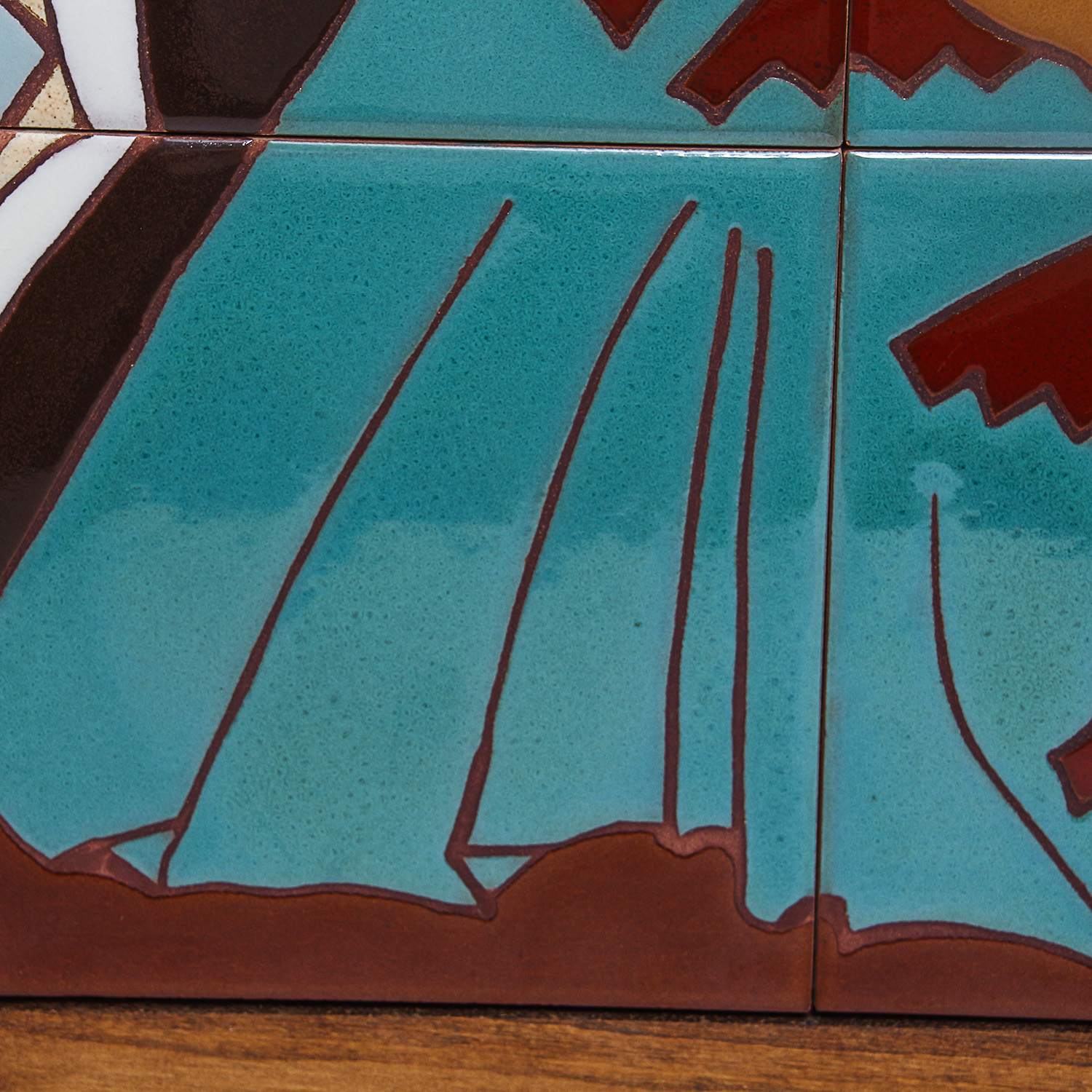 Dolona Roberts Original Handpainted Tile Art "Desert Blankets"