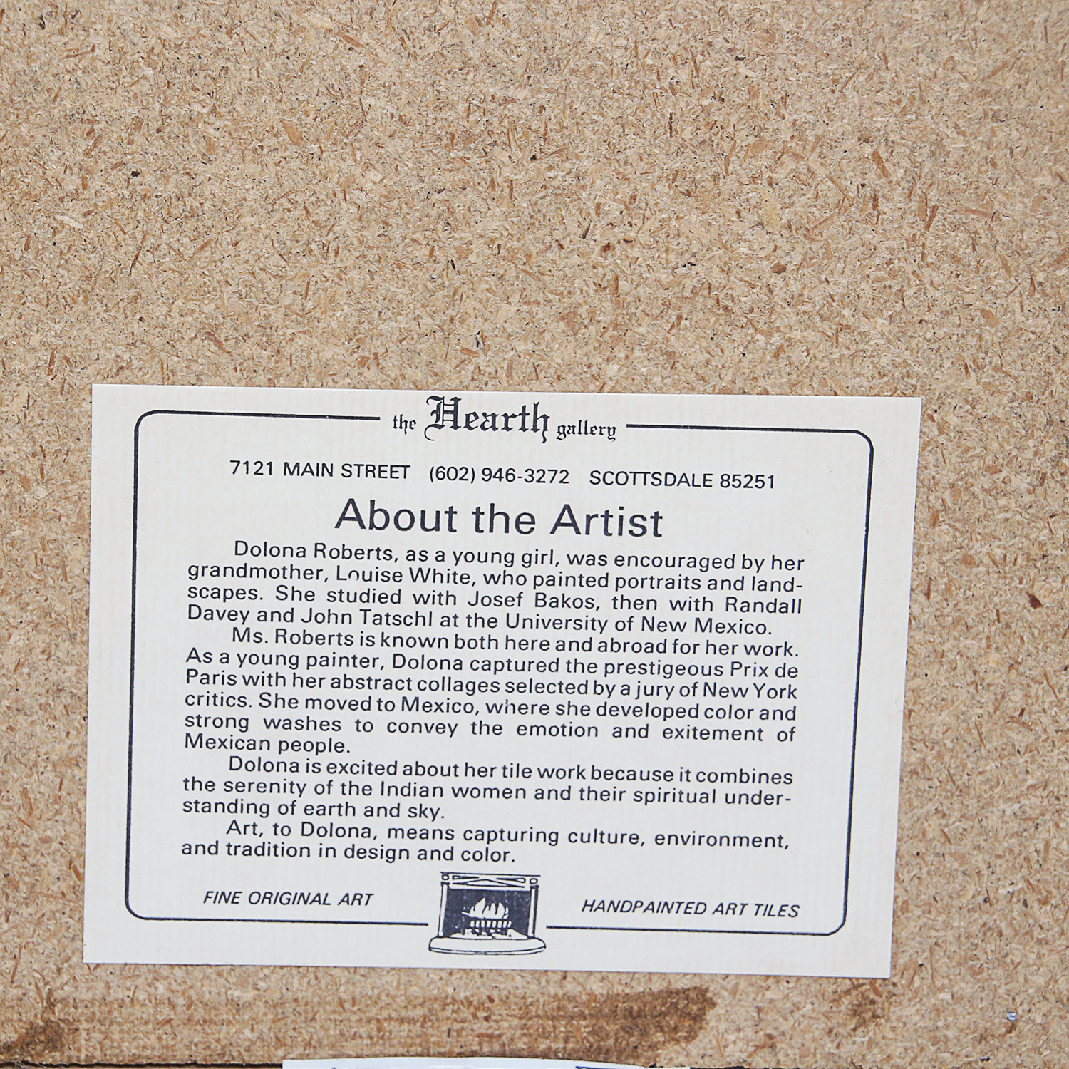 Dolona Roberts Original Handpainted Tile Art "Desert Blankets"