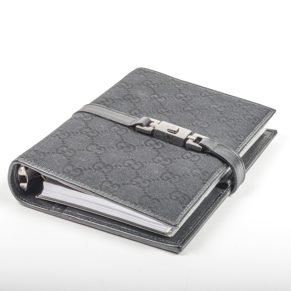 Gucci Black Monogram Planner