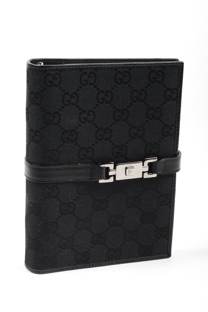 Gucci Black Monogram Planner