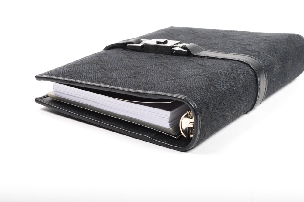 Gucci Black Monogram Planner