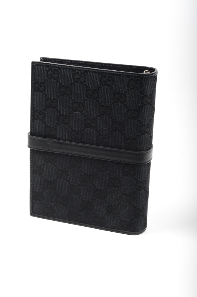 Gucci Black Monogram Planner