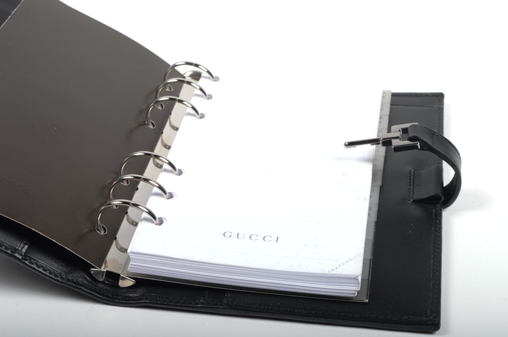 Gucci Black Monogram Planner