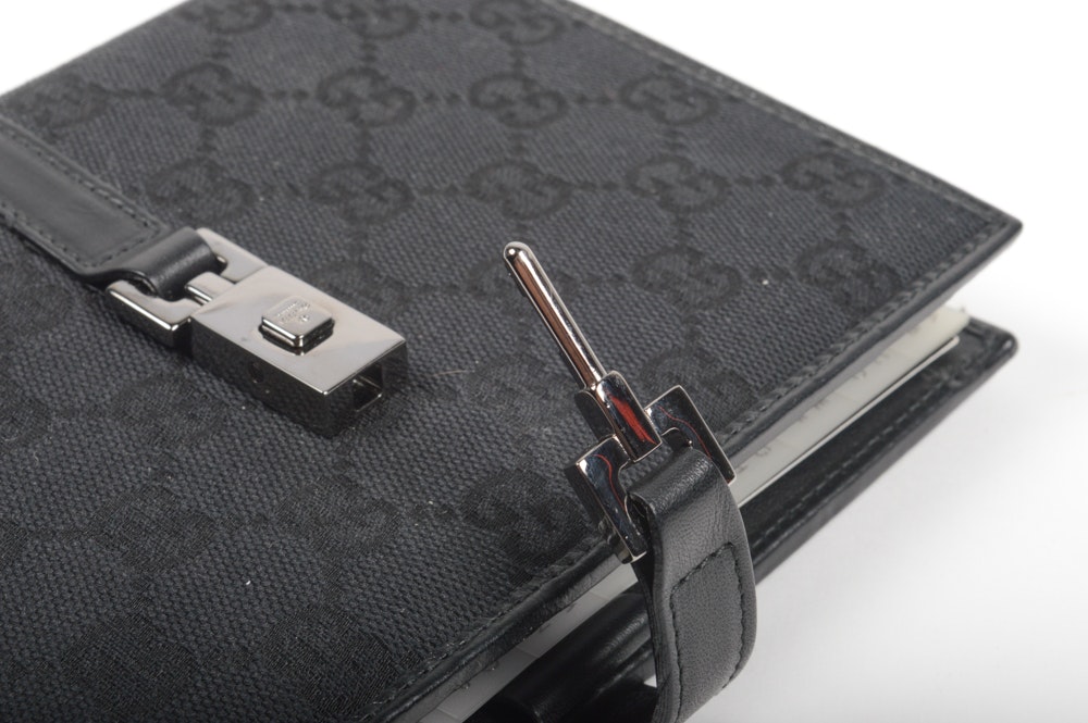 Gucci Black Monogram Planner