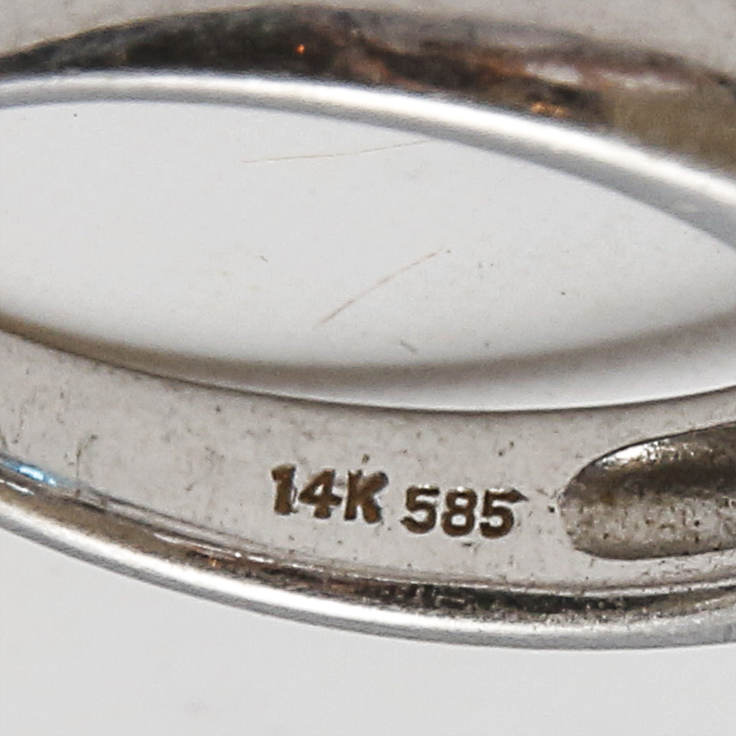 14K White Gold Blue Topaz and Diamond Ring