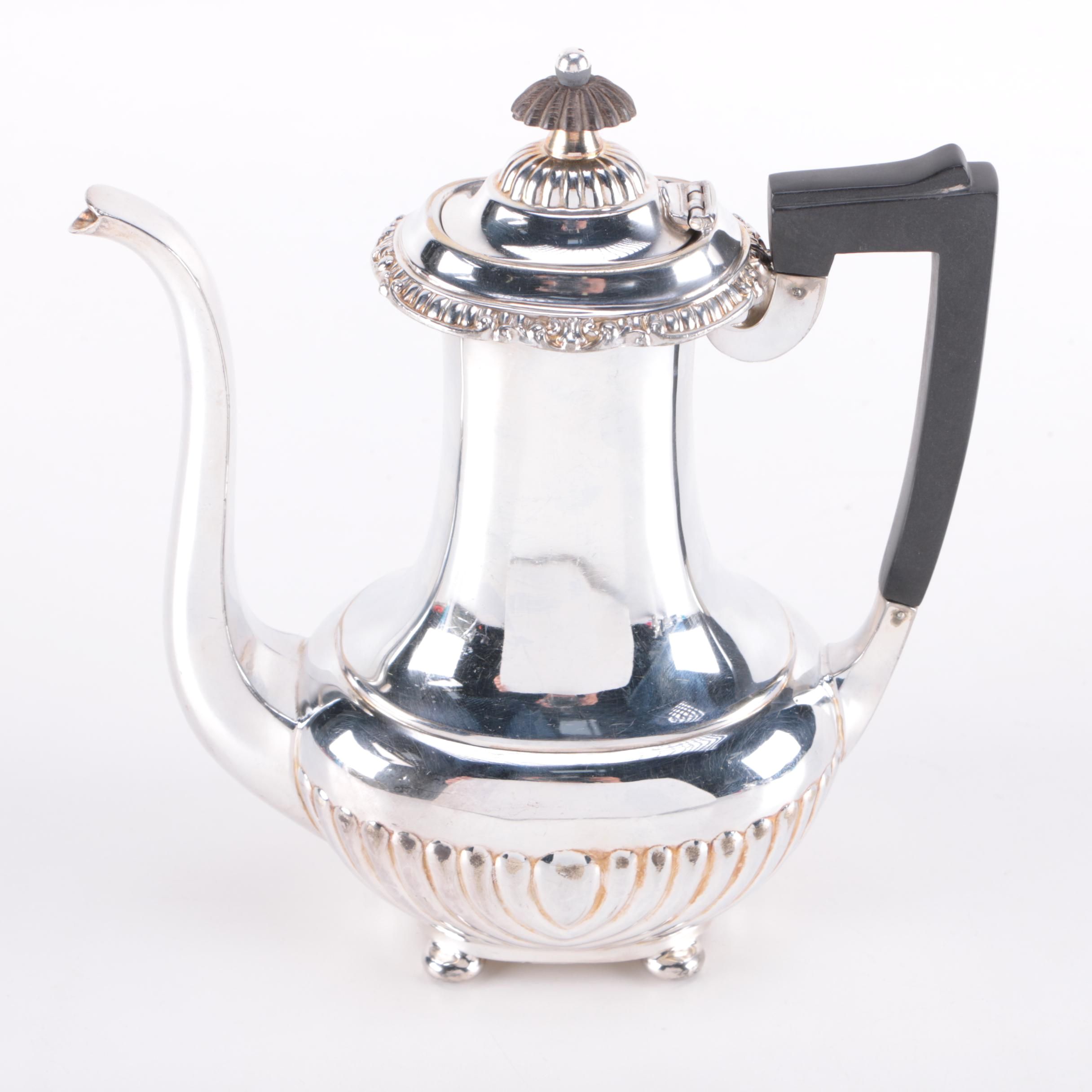 Silver Plated Coffee Set and Candelabra Including Reed & Barton