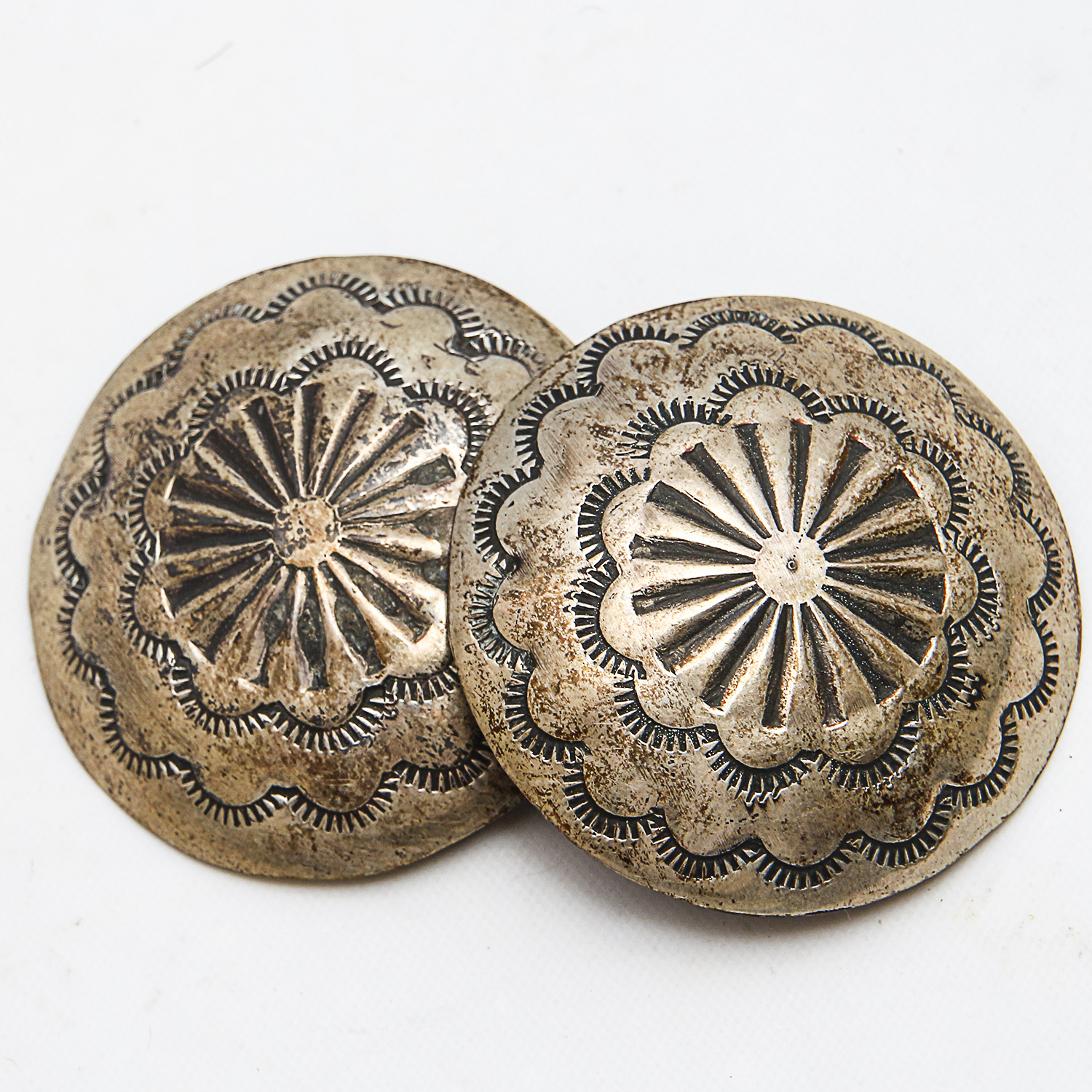 Sterling Silver Buckle, Buttons and Conchos