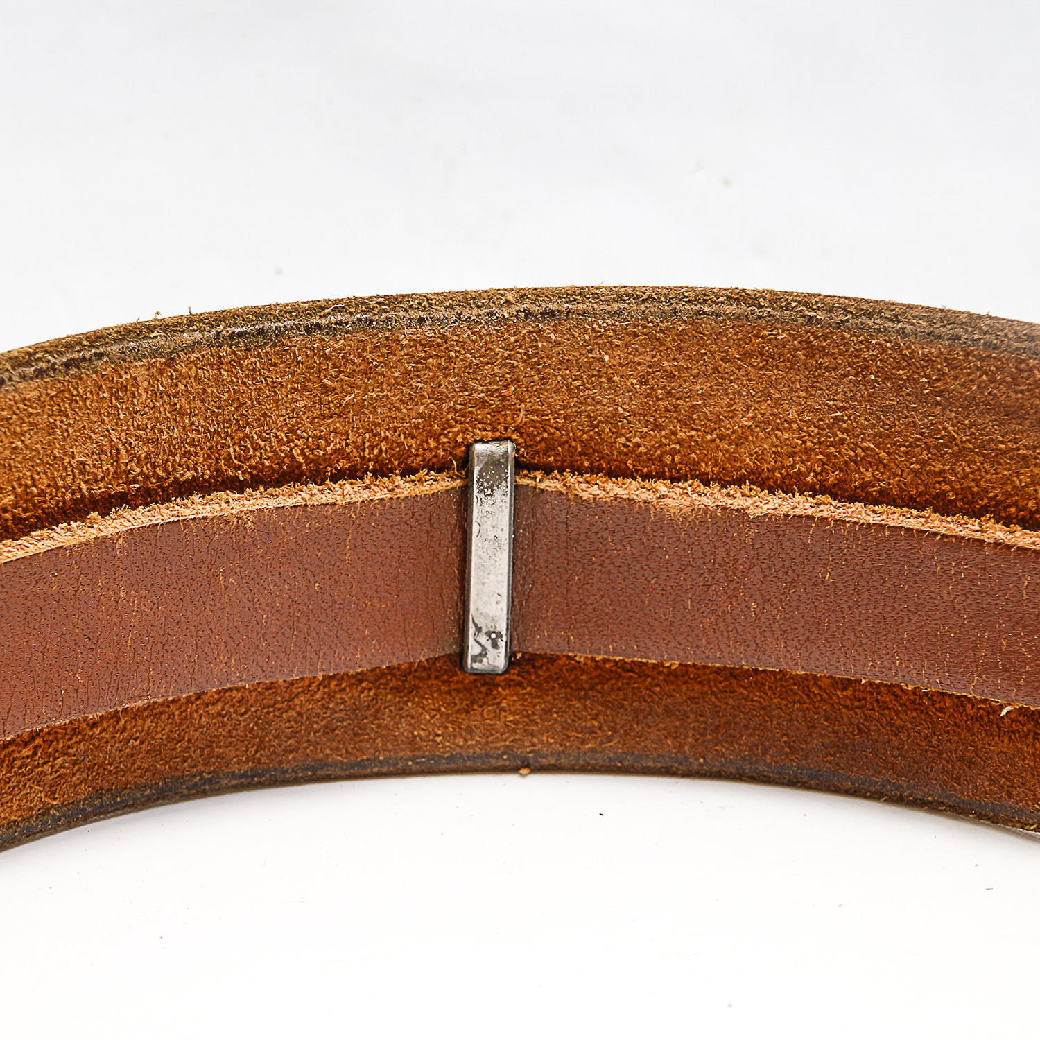 Vintage Sterling Silver Concho Leather Belt