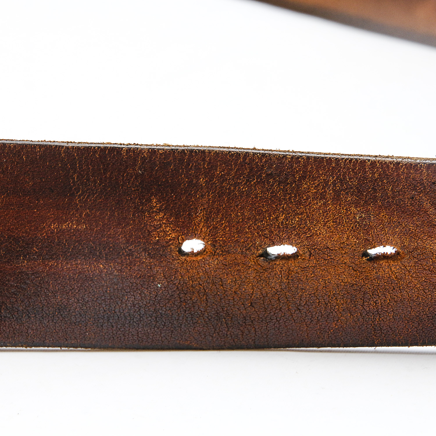 Vintage Sterling Silver Concho Leather Belt