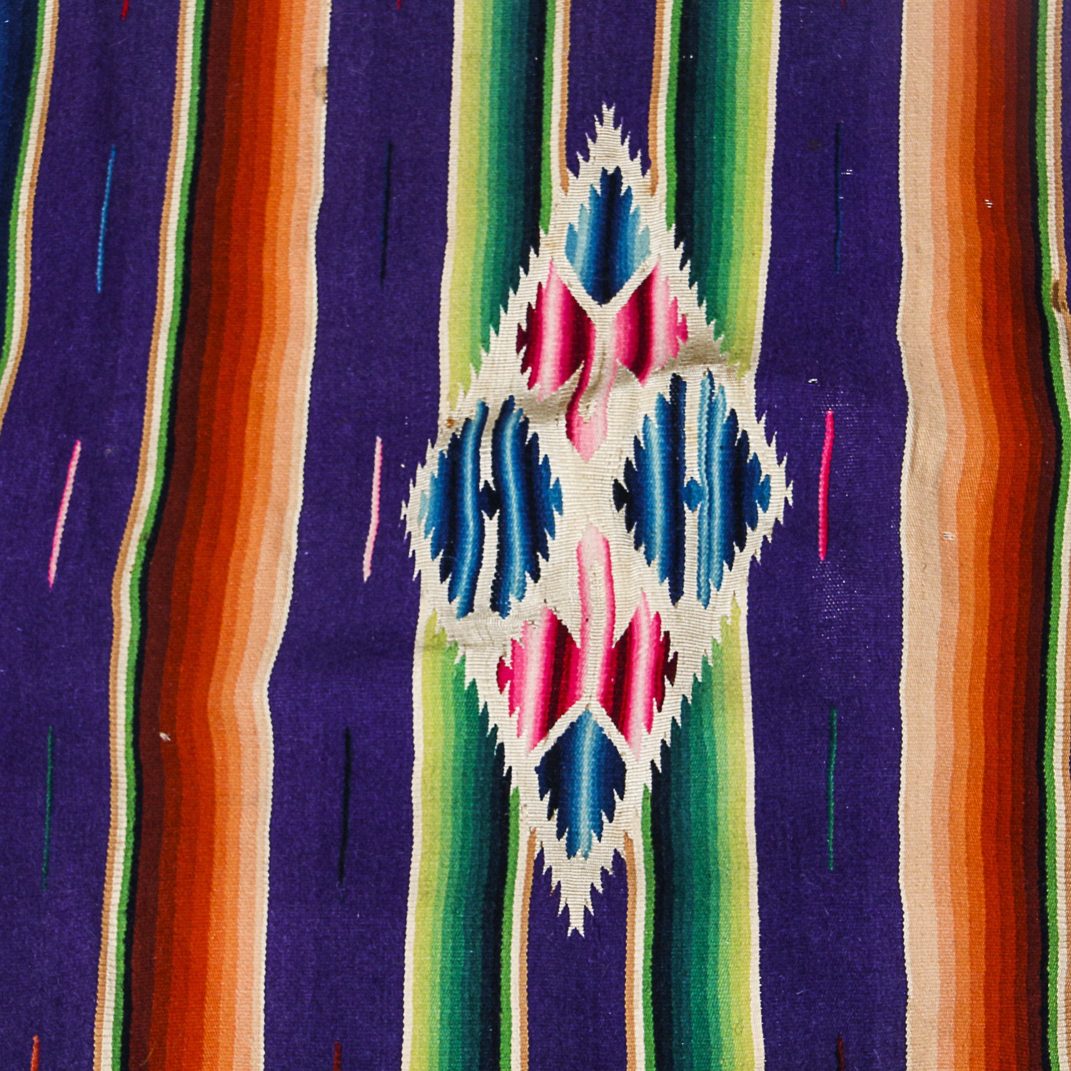 Vintage Navajo Woven Wool Rug