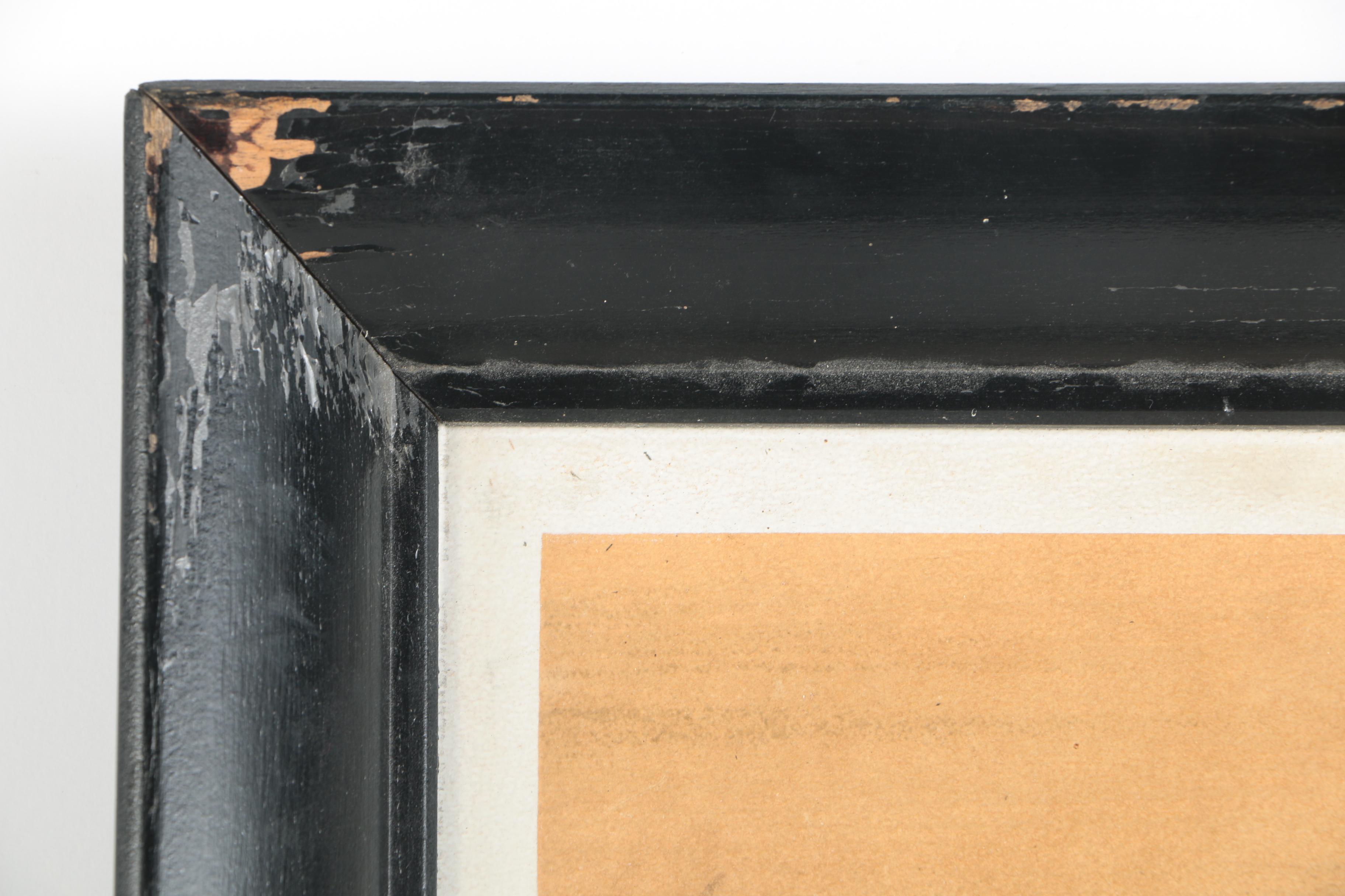 Asian-Inspired Lithograph Of A Lone Fisherman